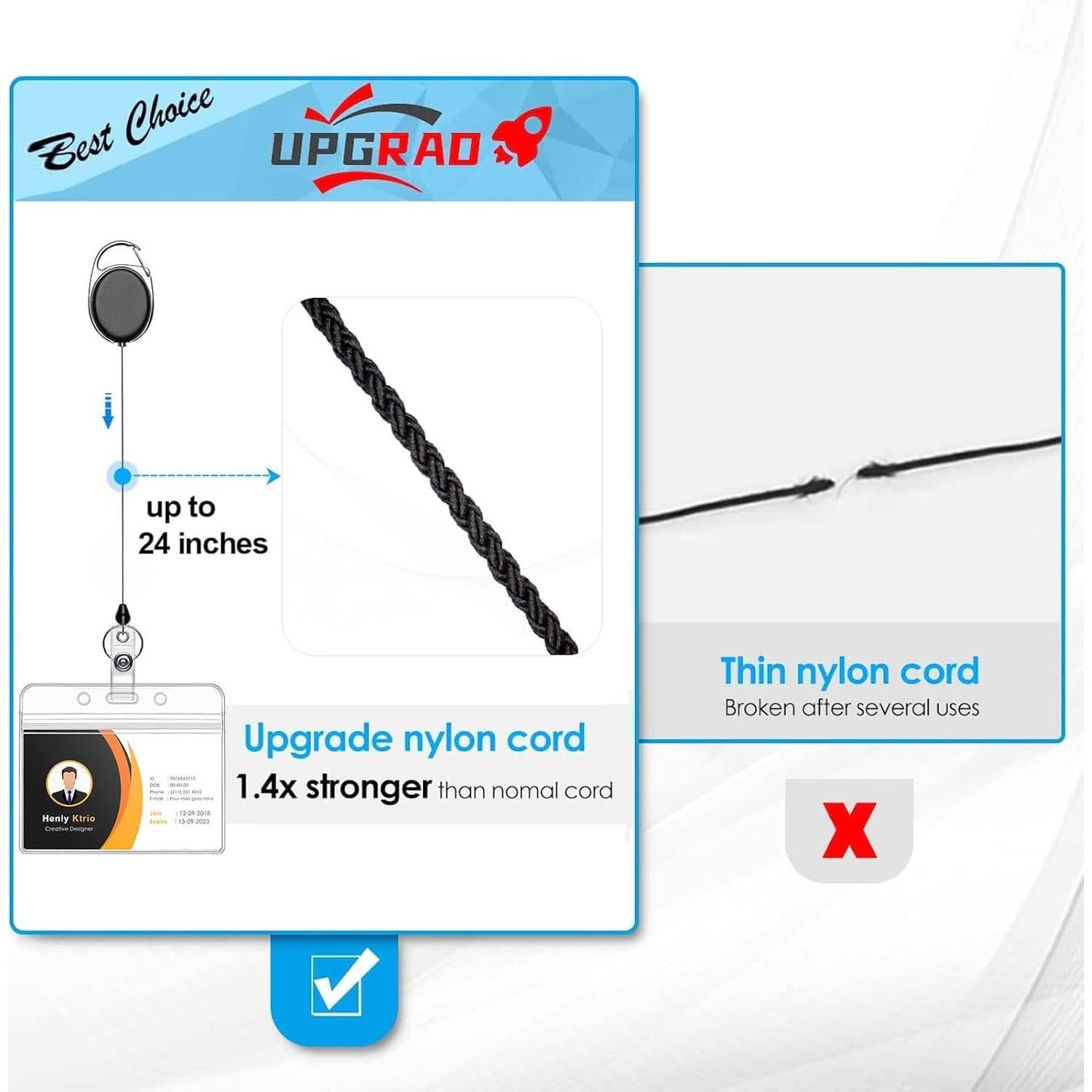 Sujetadores de Identificación KTRIO 2 Pcs Horizontal con Clip