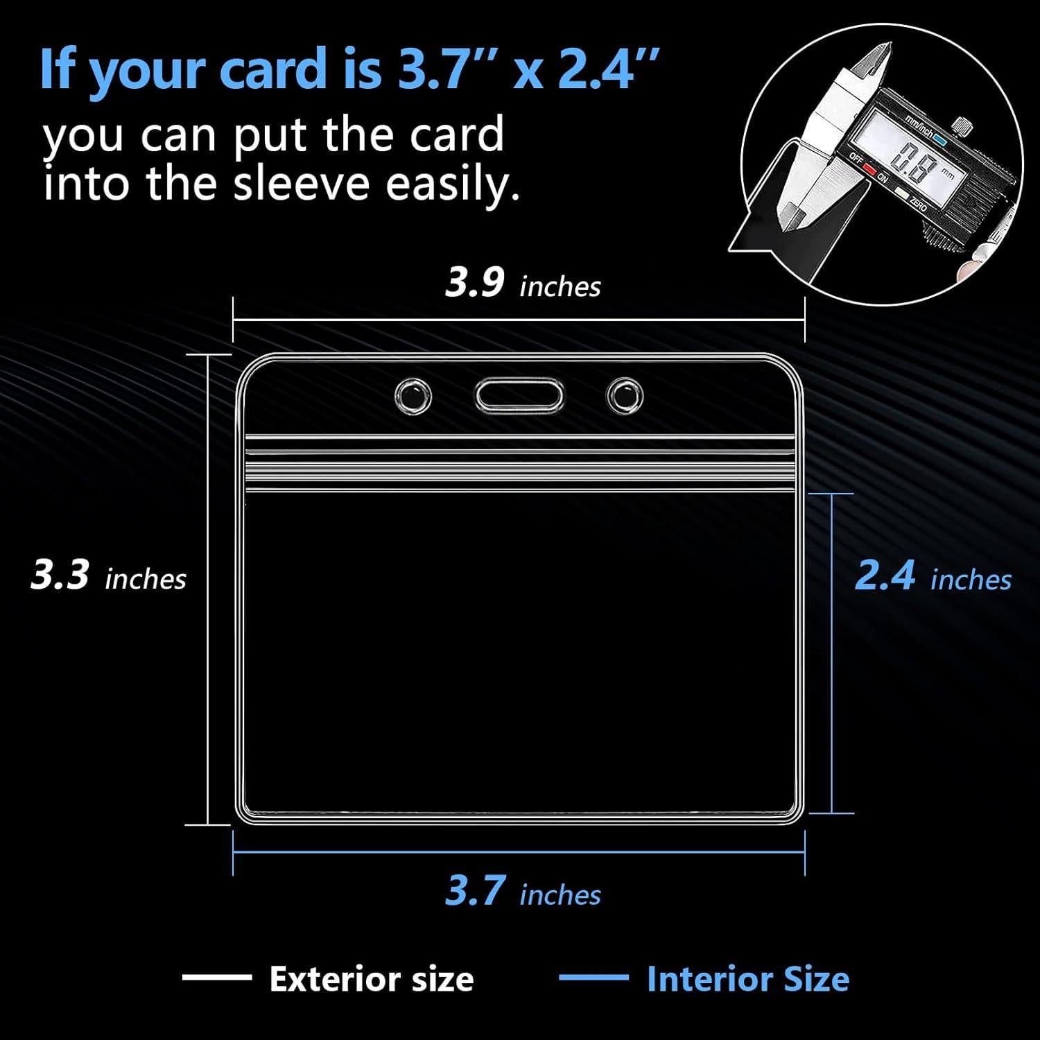 Sujetadores de Identificación KTRIO 2 Pcs Horizontal con Clip