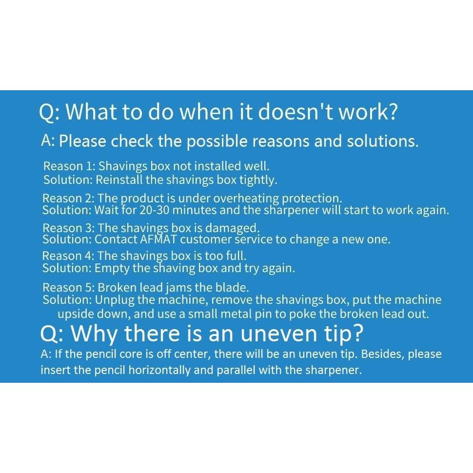 Afilador Eléctrico de Lápices AFMAT S230, 1.21kg, Negro