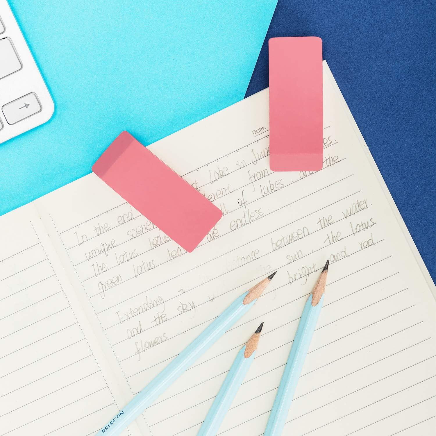 Borrador Rectangular Rosa Amazon Basics 24 Unidades