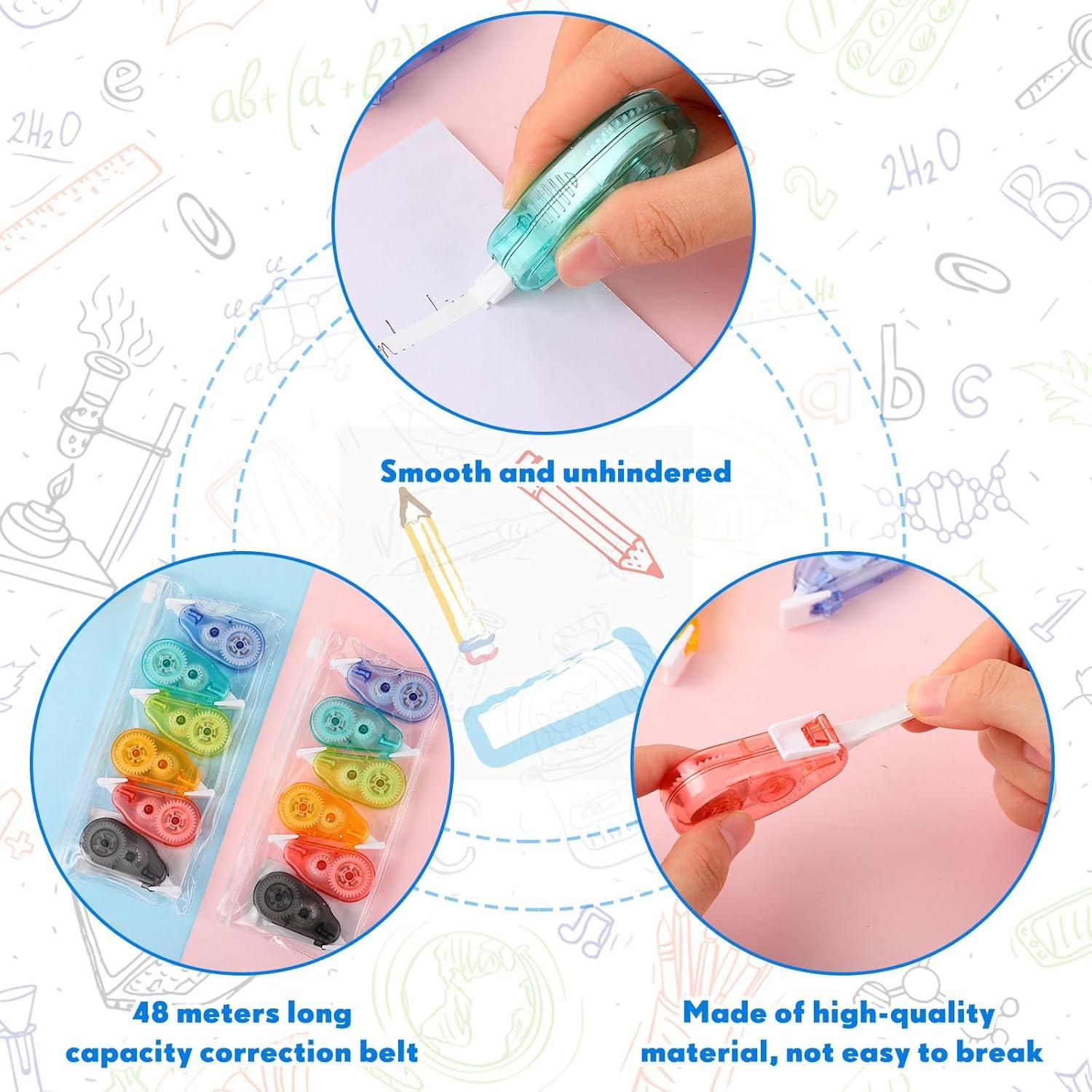 Chivao 100 Cintas Correctoras Plásticas Coloridas 4m