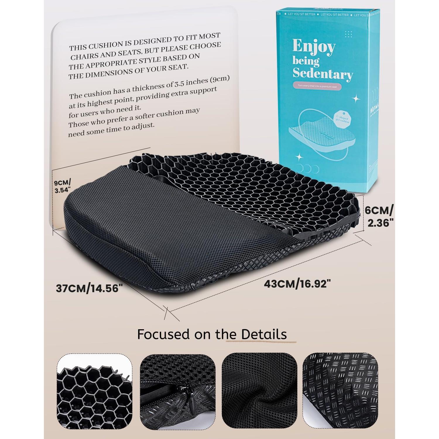 Cojín de Gel TPE Anzeng 43x37 cm Alivio Dolor Cadera