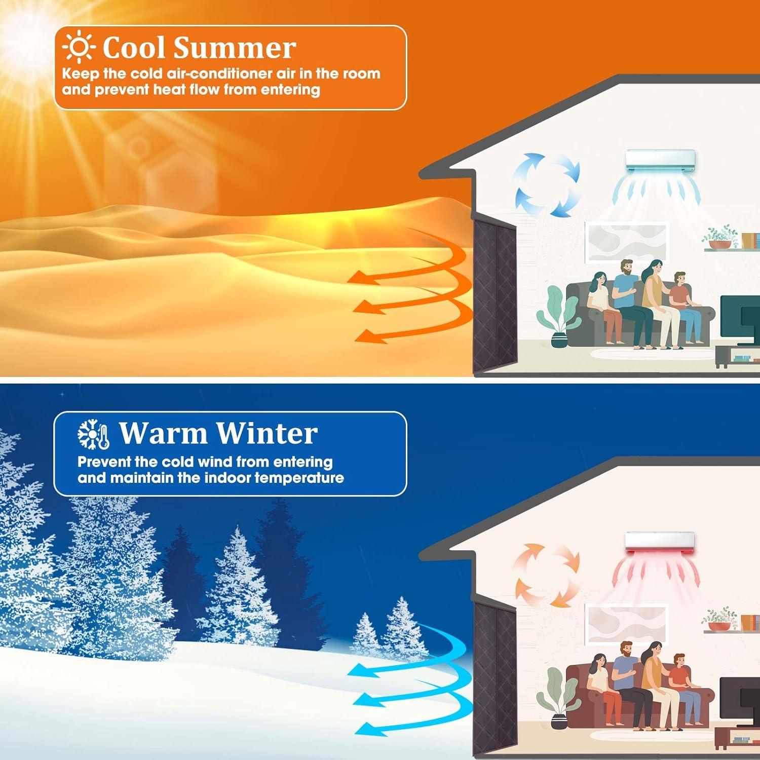 Pantalla de Puerta Magnética Faiyral 91x208 cm Aislante Café