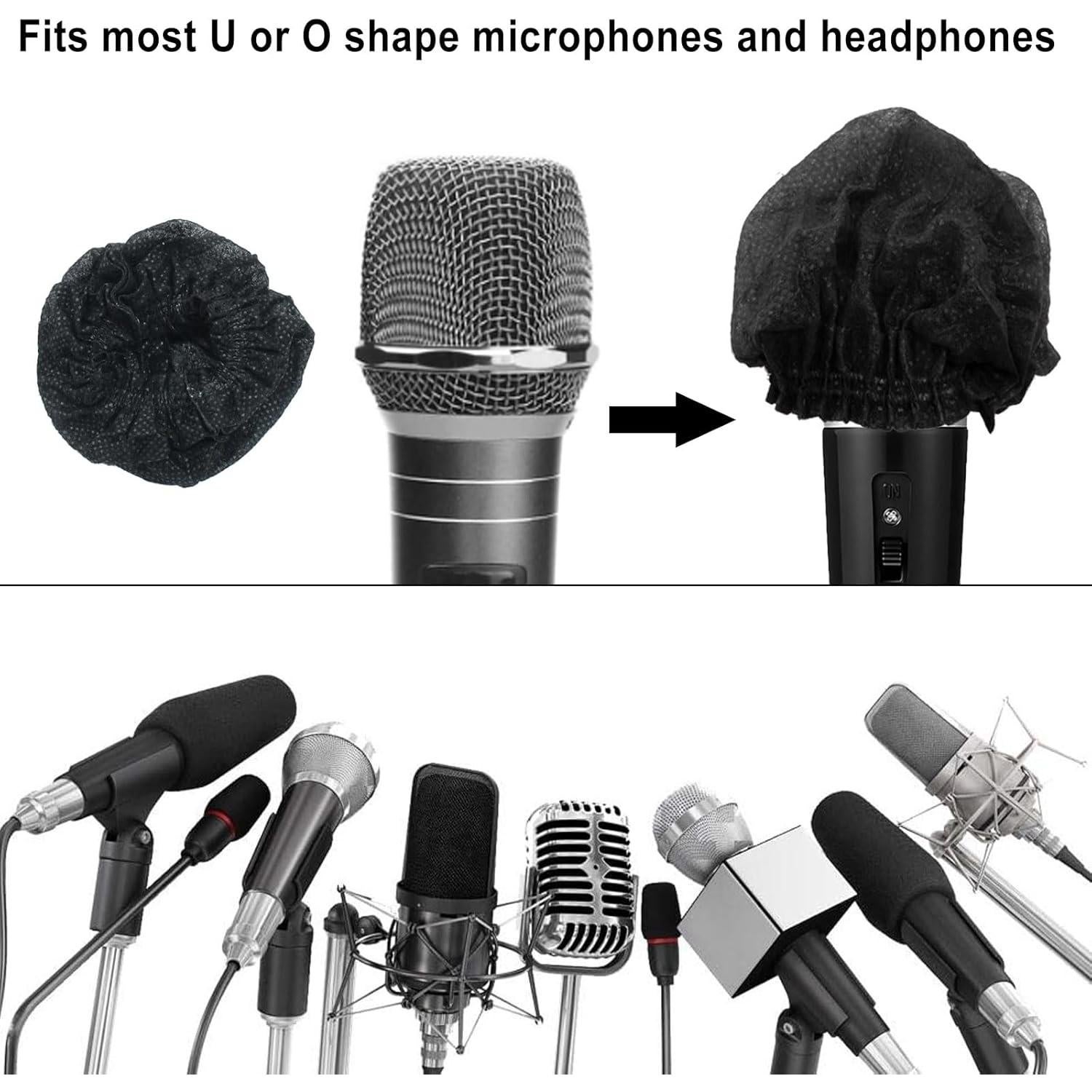 Fundas Higiénicas Desechables para Micrófono Waziaqoc 100 Pcs