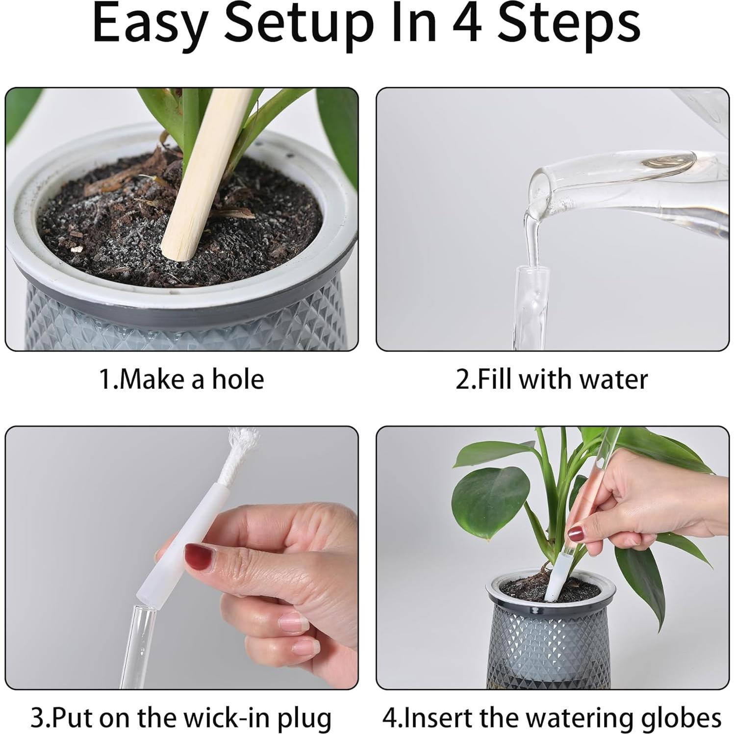 Esferas de Riego Automático de Vidrio 368g - Paquete de 4