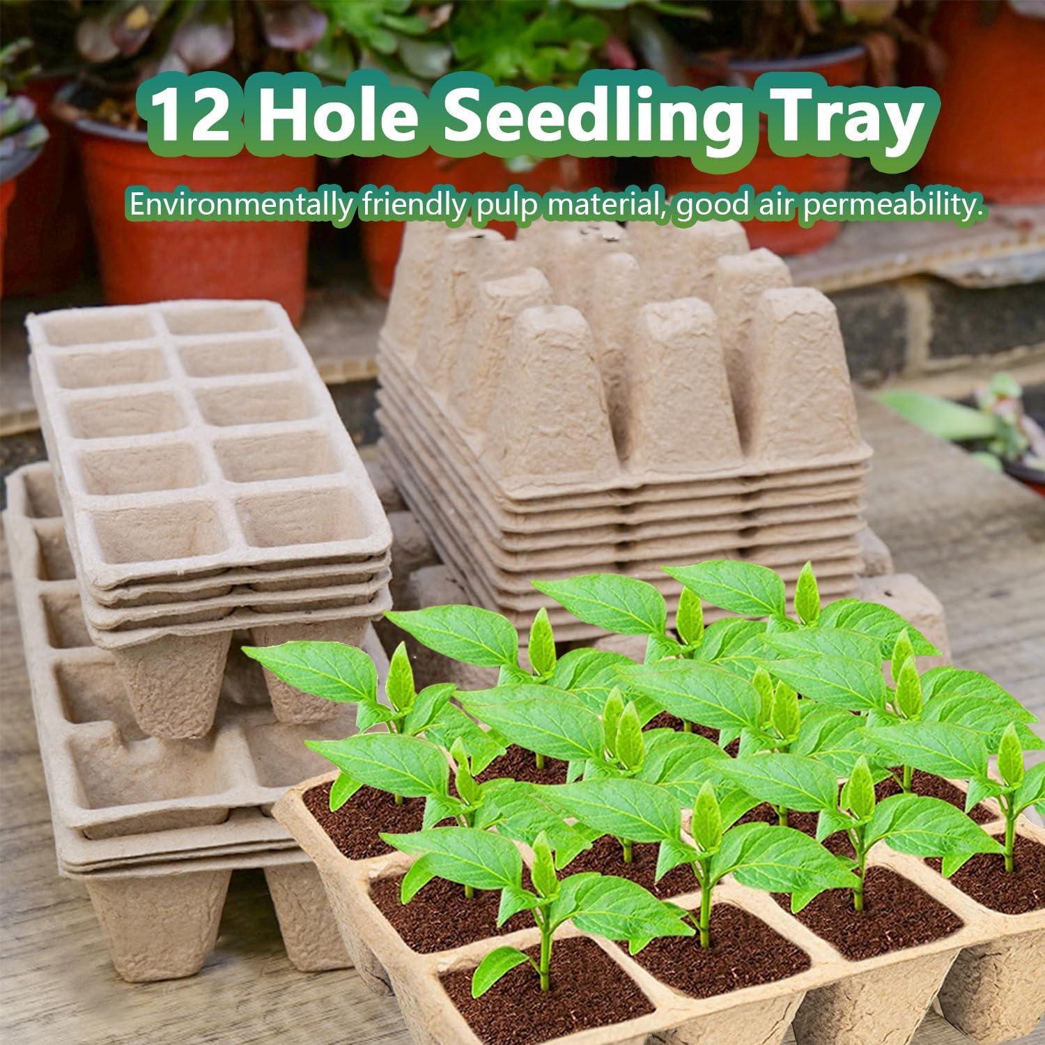 Bandeja de Inicio de Semillas Doubleggs 120 Celdas Biodegradables