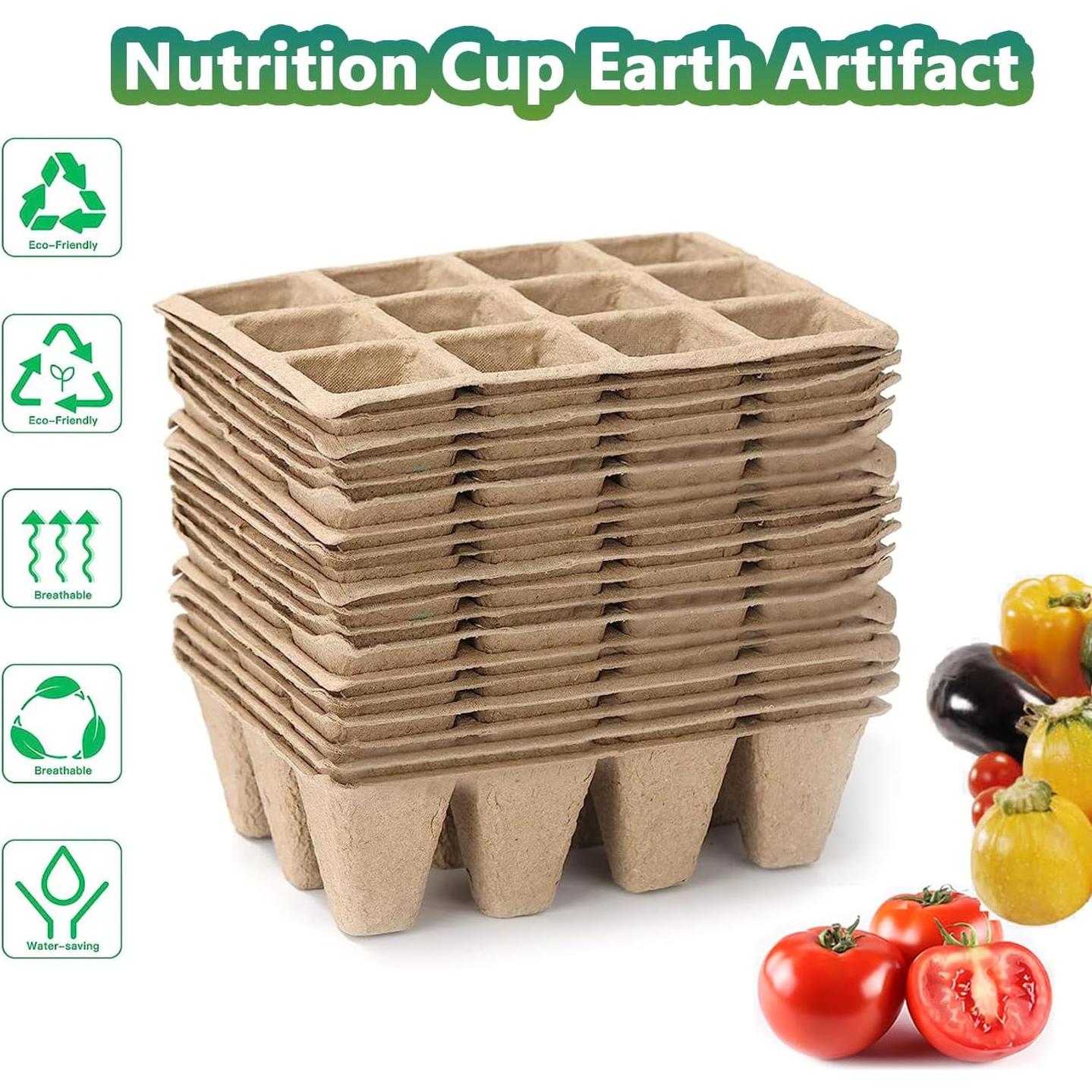 Bandeja de Inicio de Semillas Doubleggs 120 Celdas Biodegradables