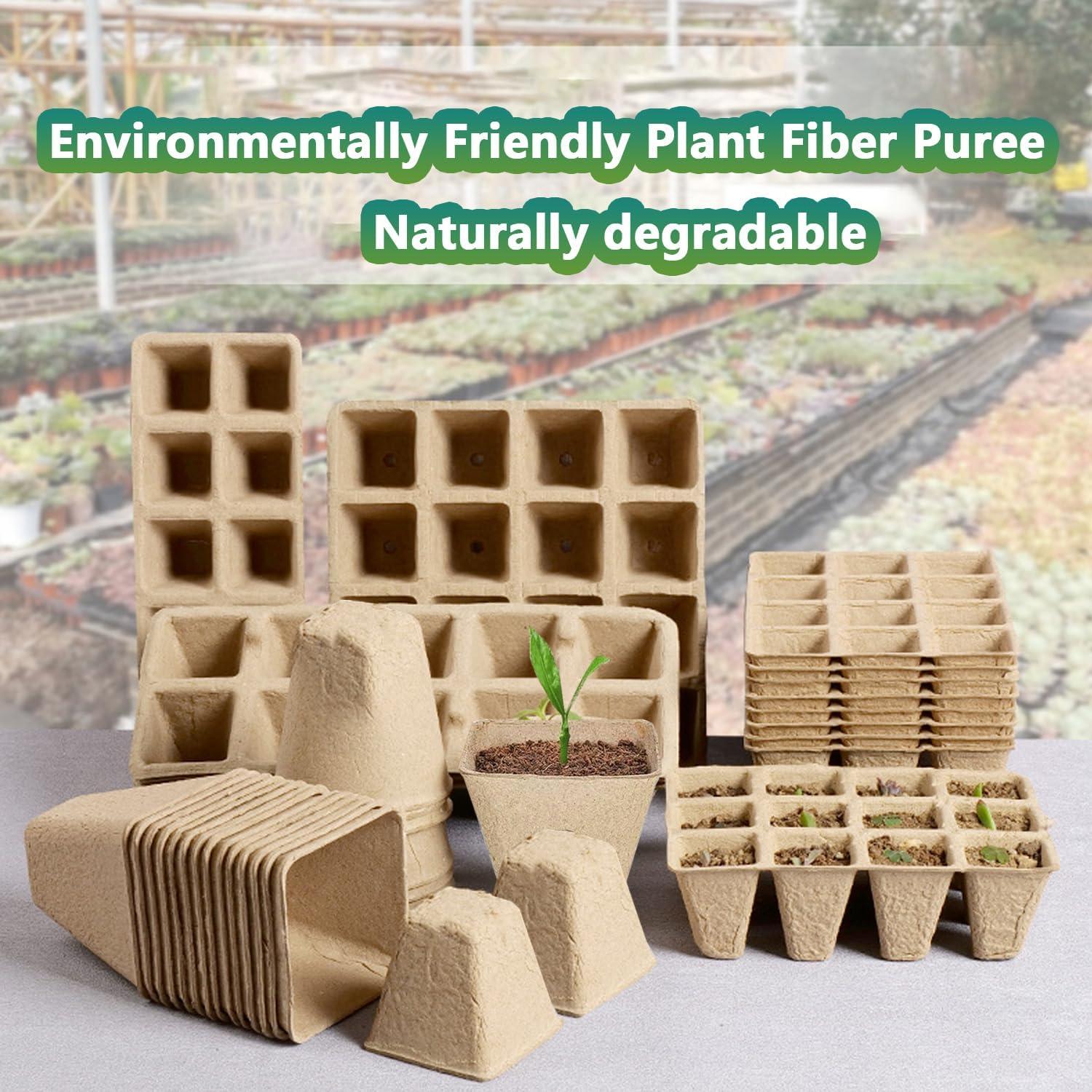 Bandeja de Inicio de Semillas Doubleggs 120 Celdas Biodegradables