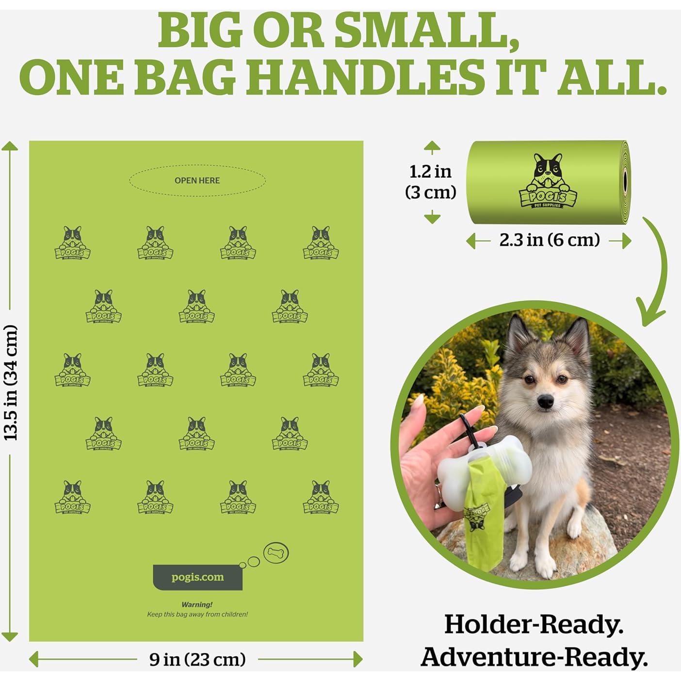 Dispensador de Bolsas de Excremento de Perro Pogi's - Incluye 15 Bolsas