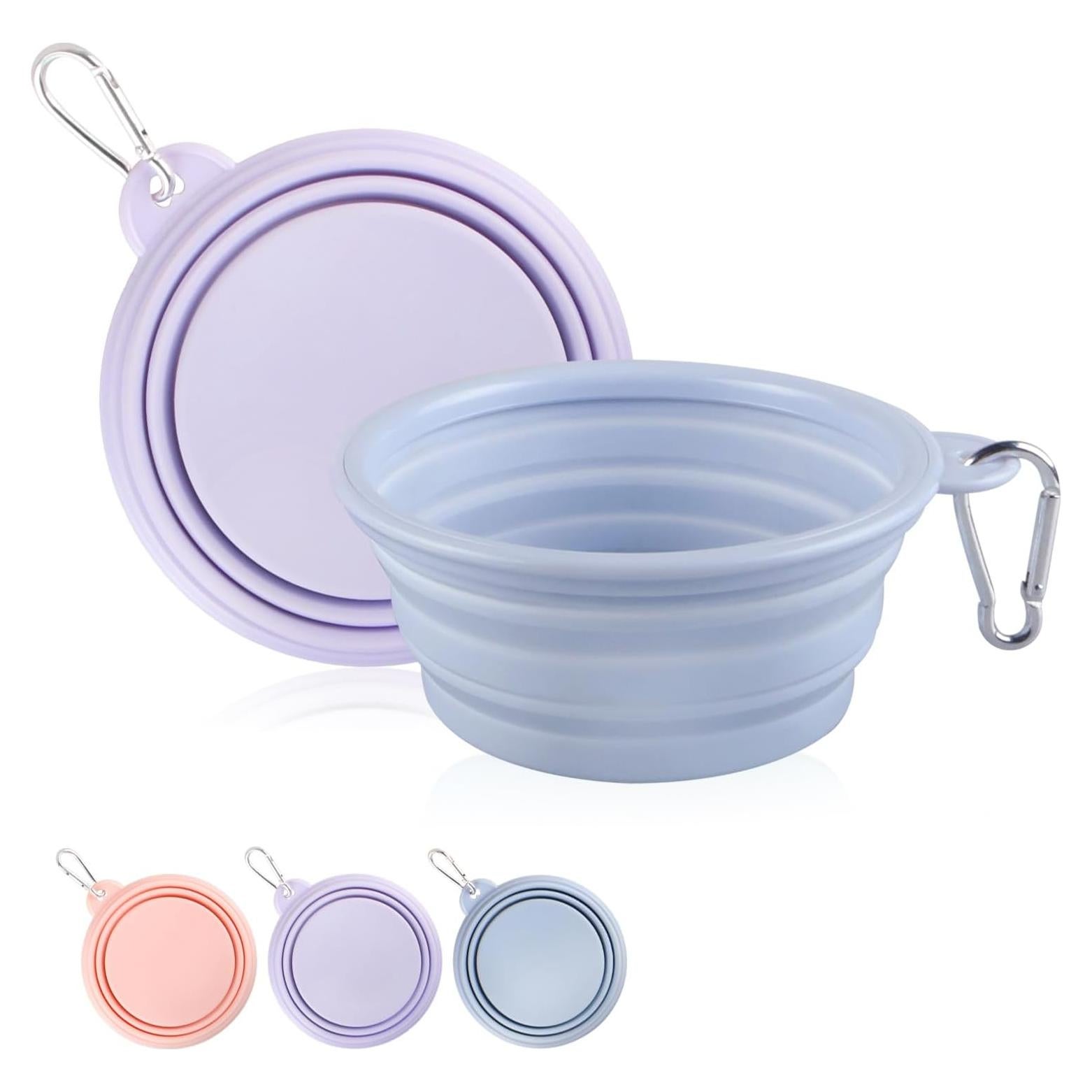 Tazones Plegables para Perros TECOPH 22 OZ Silicona Portátil