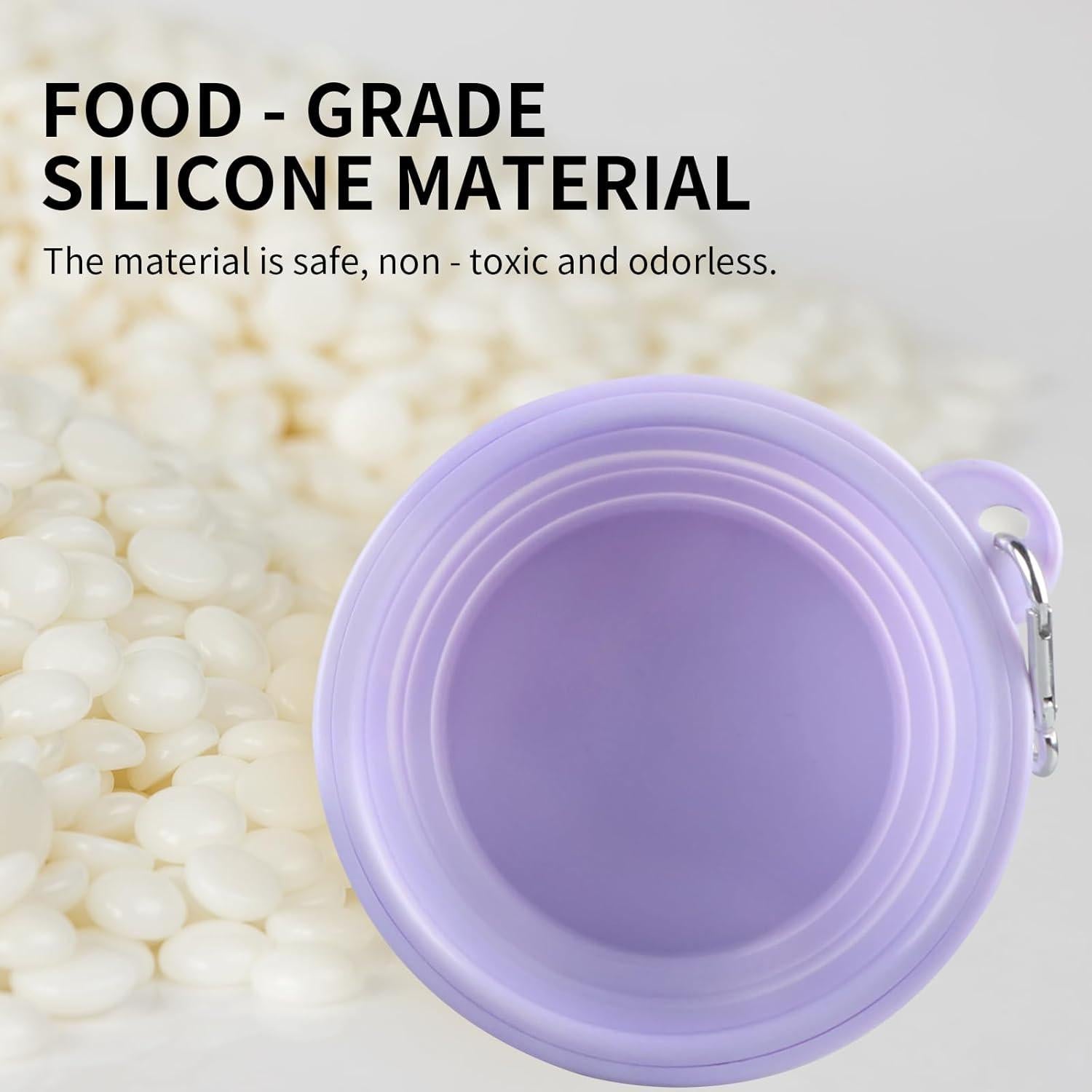 Tazones Plegables para Perros TECOPH 22 OZ Silicona Portátil