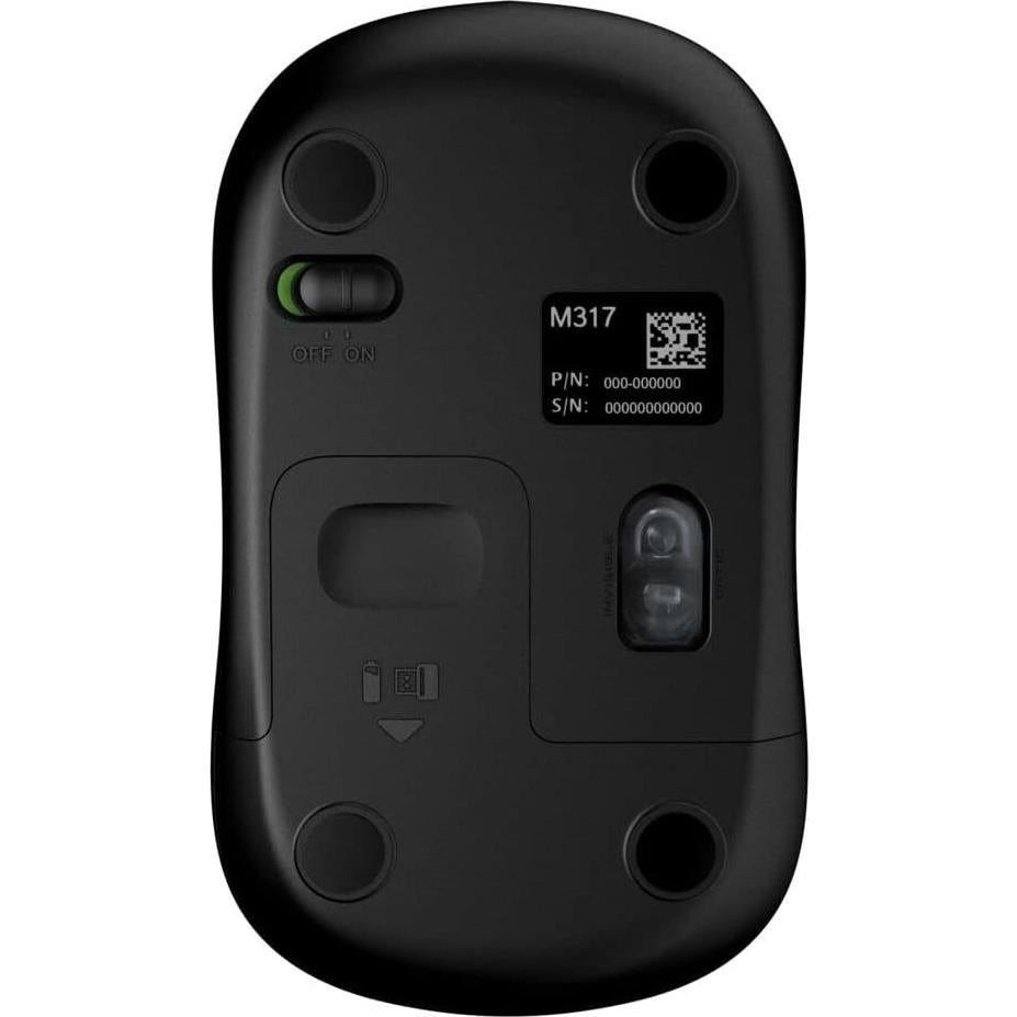 Ratón Inalámbrico Logitech M317 - 2.4 GHz, 1000 DPI, Negro