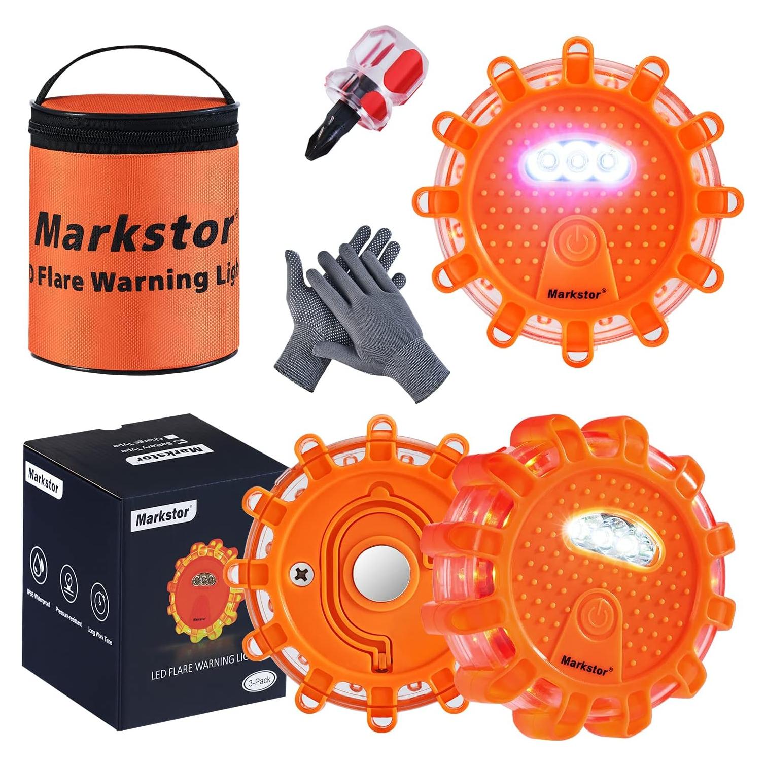 Luces de Advertencia LED Markstor MST-000 - Paquete de 3