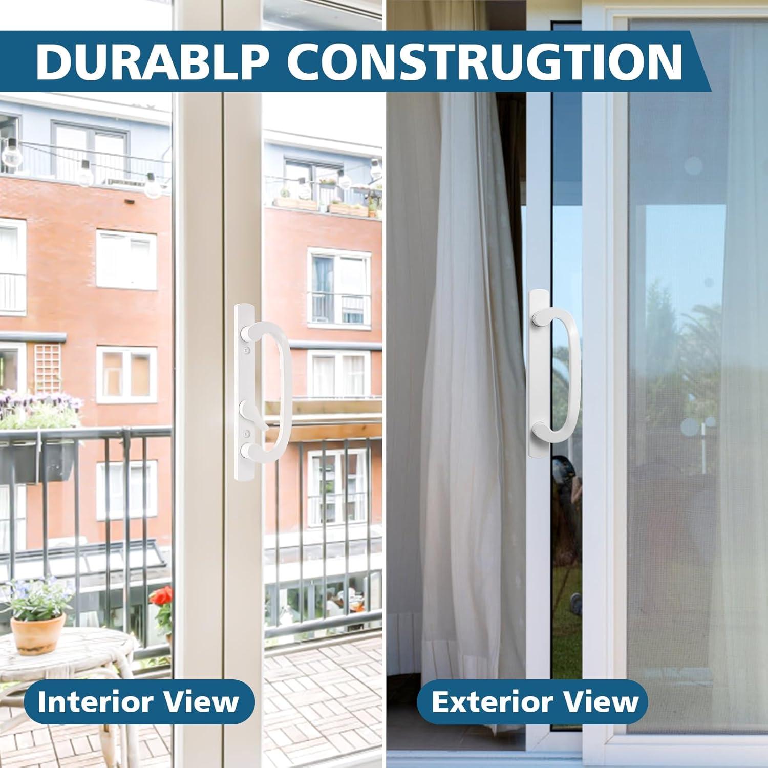 Juego de Manijas para Puertas Corredizas Zinkitool Blanco