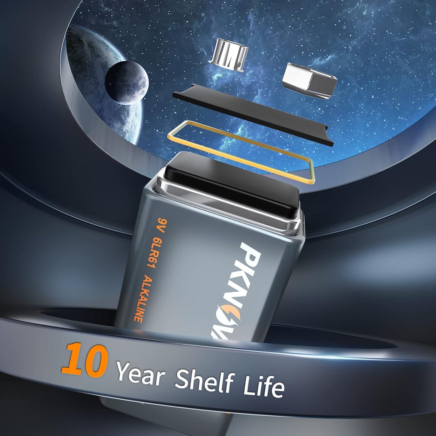 Baterías Alcalinas 9V PKNOVA - Paquete de 6 Unidades Duraderas