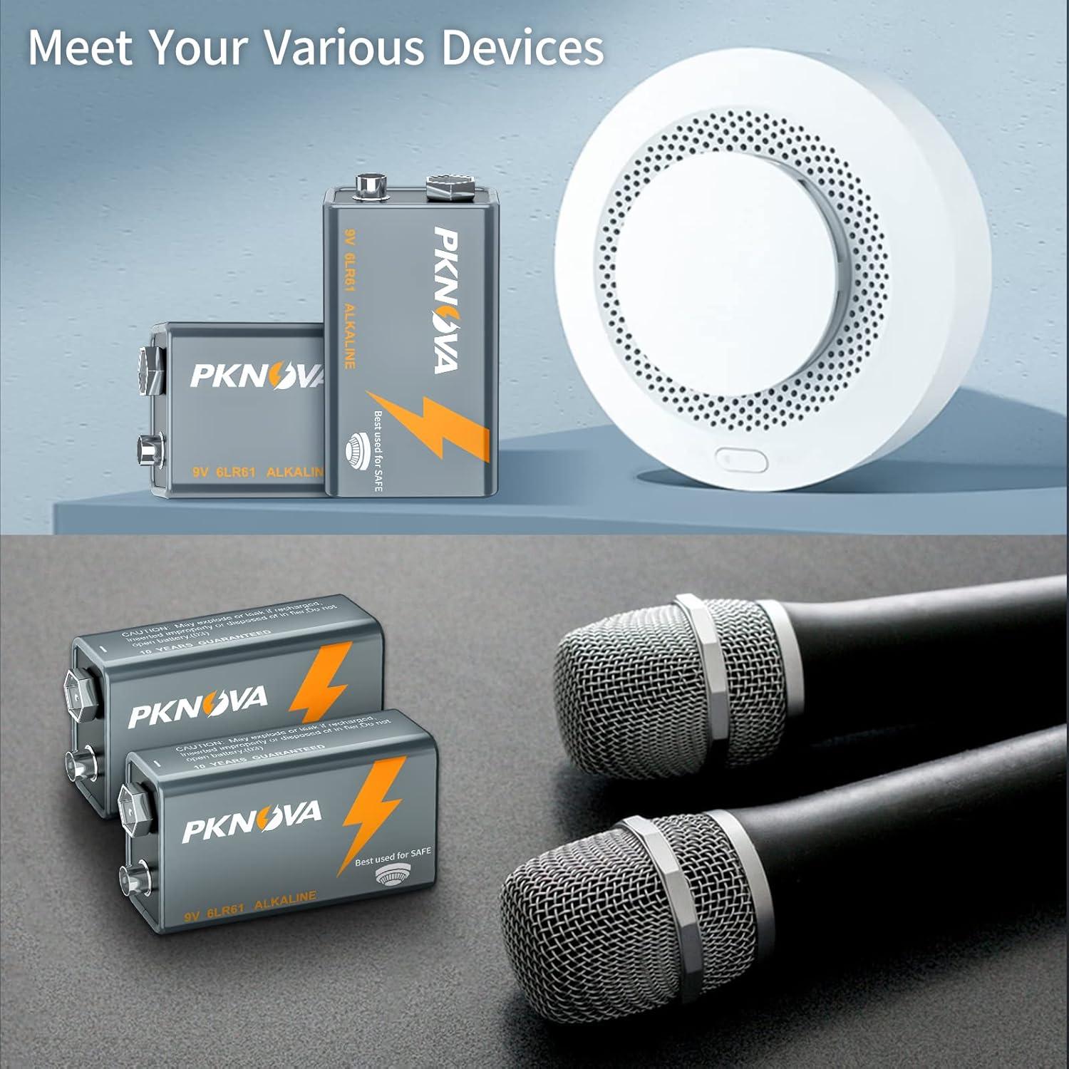 Baterías Alcalinas 9V PKNOVA - Paquete de 6 Unidades Duraderas