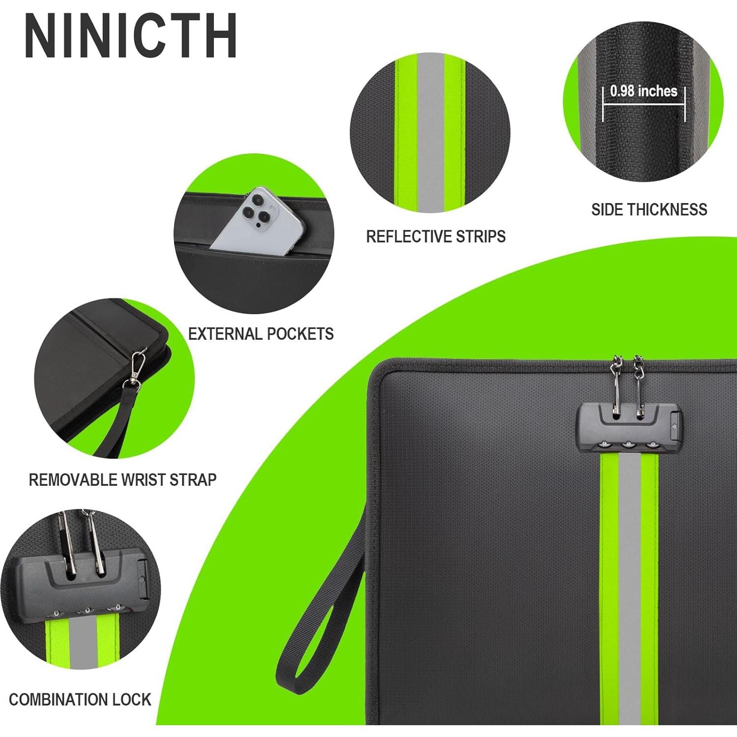 Bolsa de Documentos a Prueba de Fuego y Agua Ninitch 33.8x23.4cm