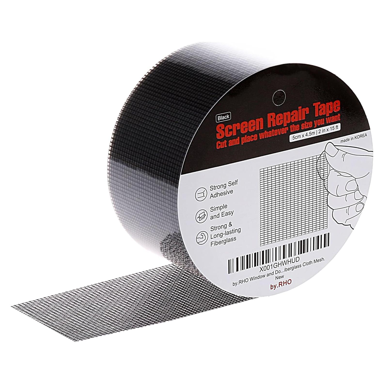Cinta de Reparación de Pantallas by.RHO 4,57m Negro Fuerte