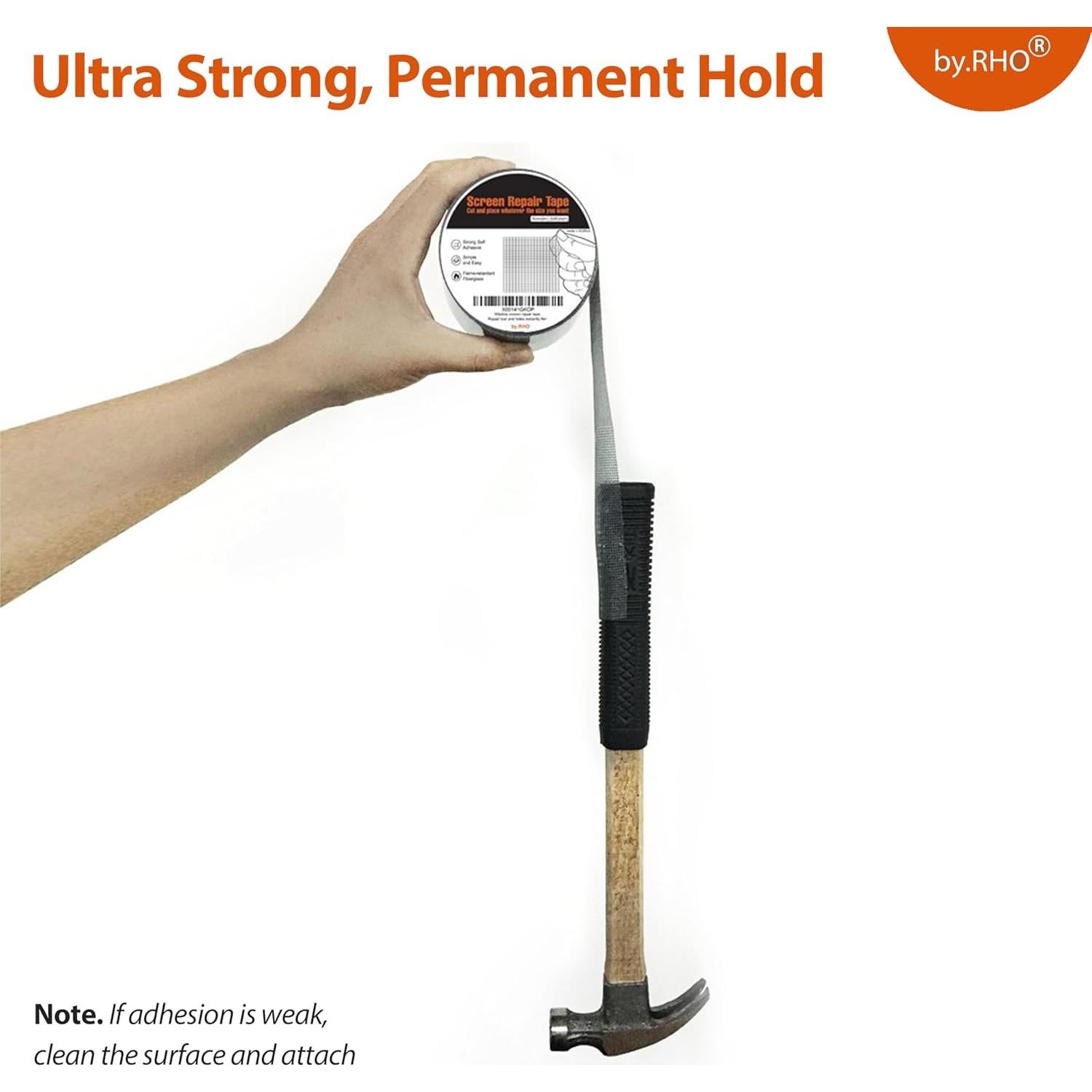 Cinta de Reparación de Pantallas by.RHO 4,57m Negro Fuerte