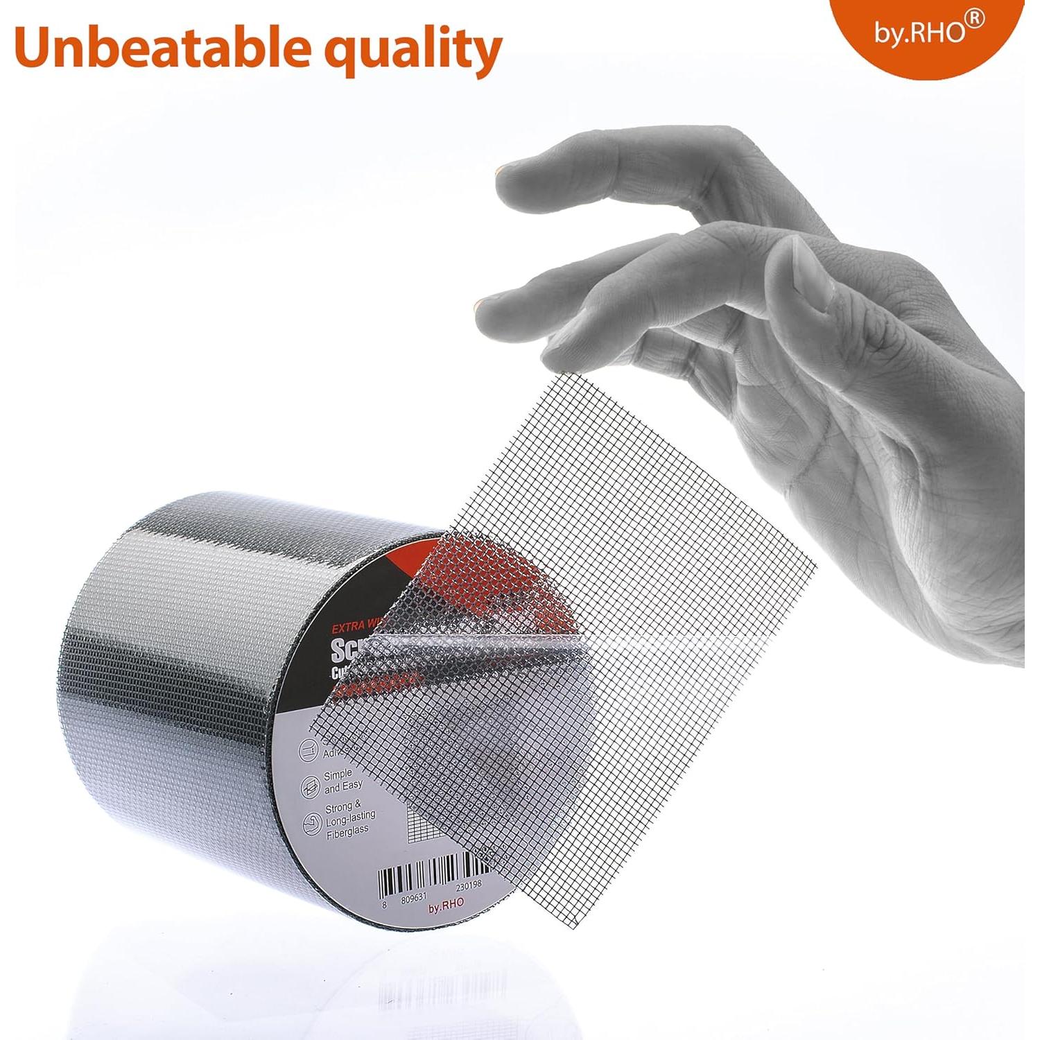 Cinta de Reparación de Pantallas by.RHO 4,57m Negro Fuerte