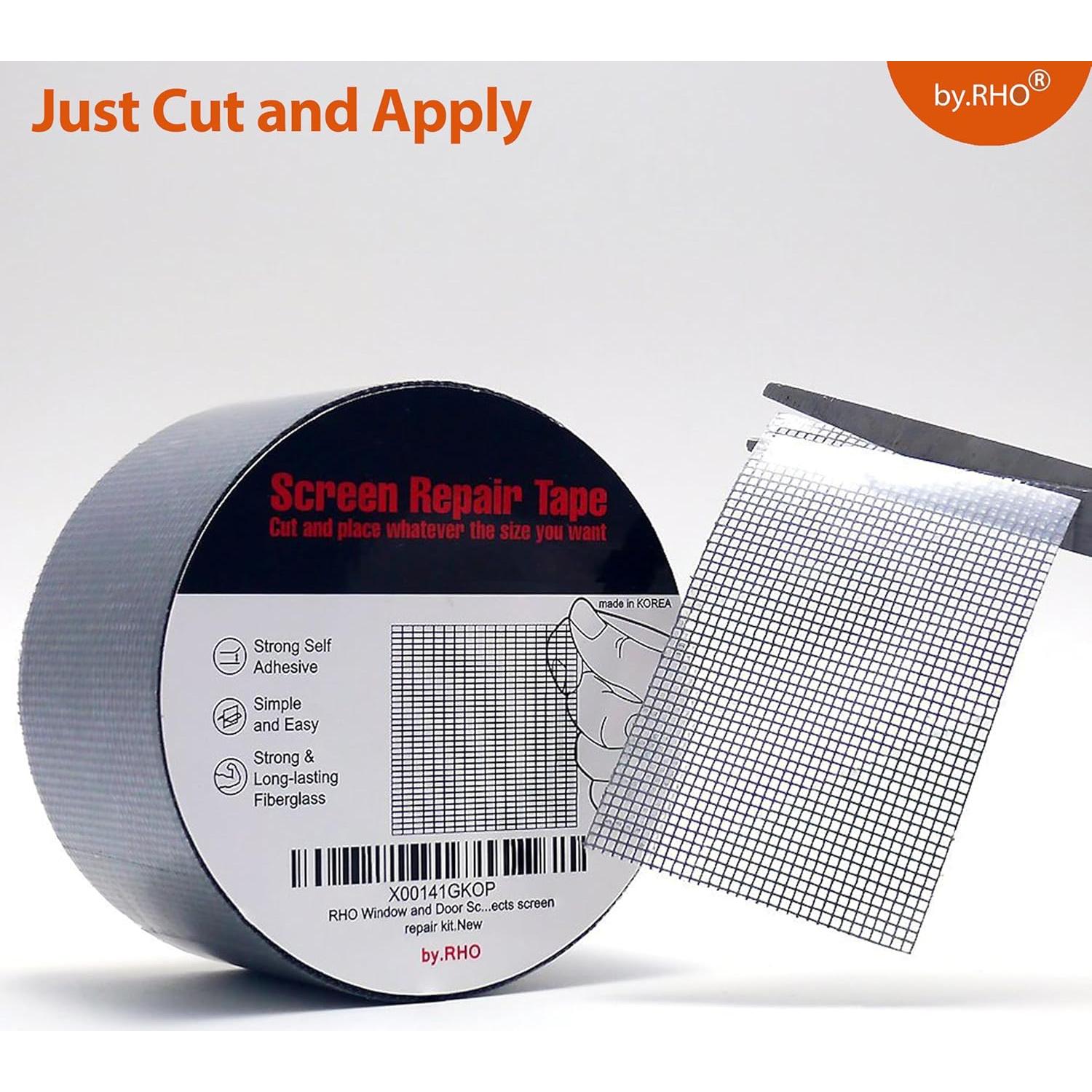 Cinta de Reparación de Pantallas by.RHO 4,57m Negro Fuerte