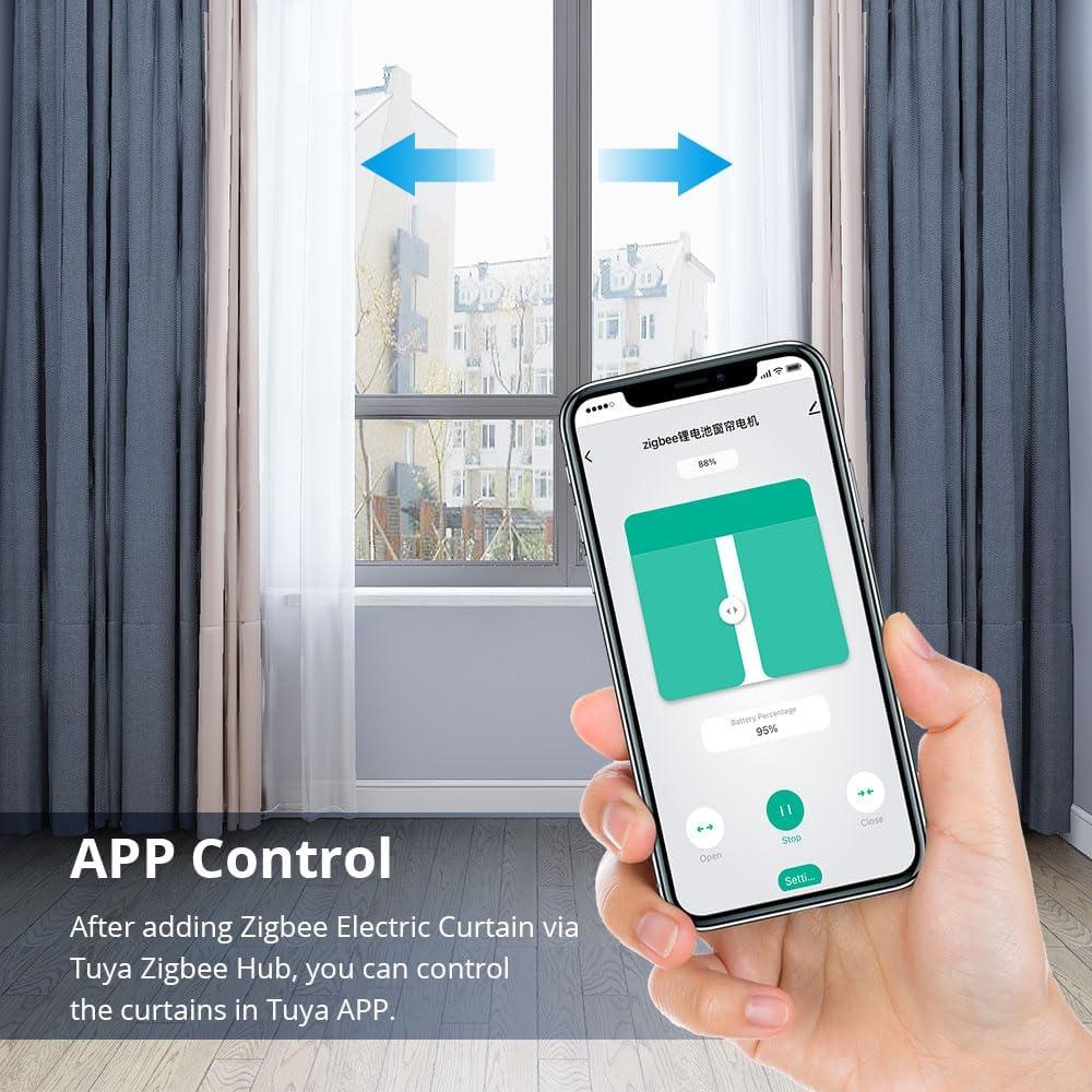 Motor de Cortina Inteligente Blindsmart 2.1m con Control App y Voz