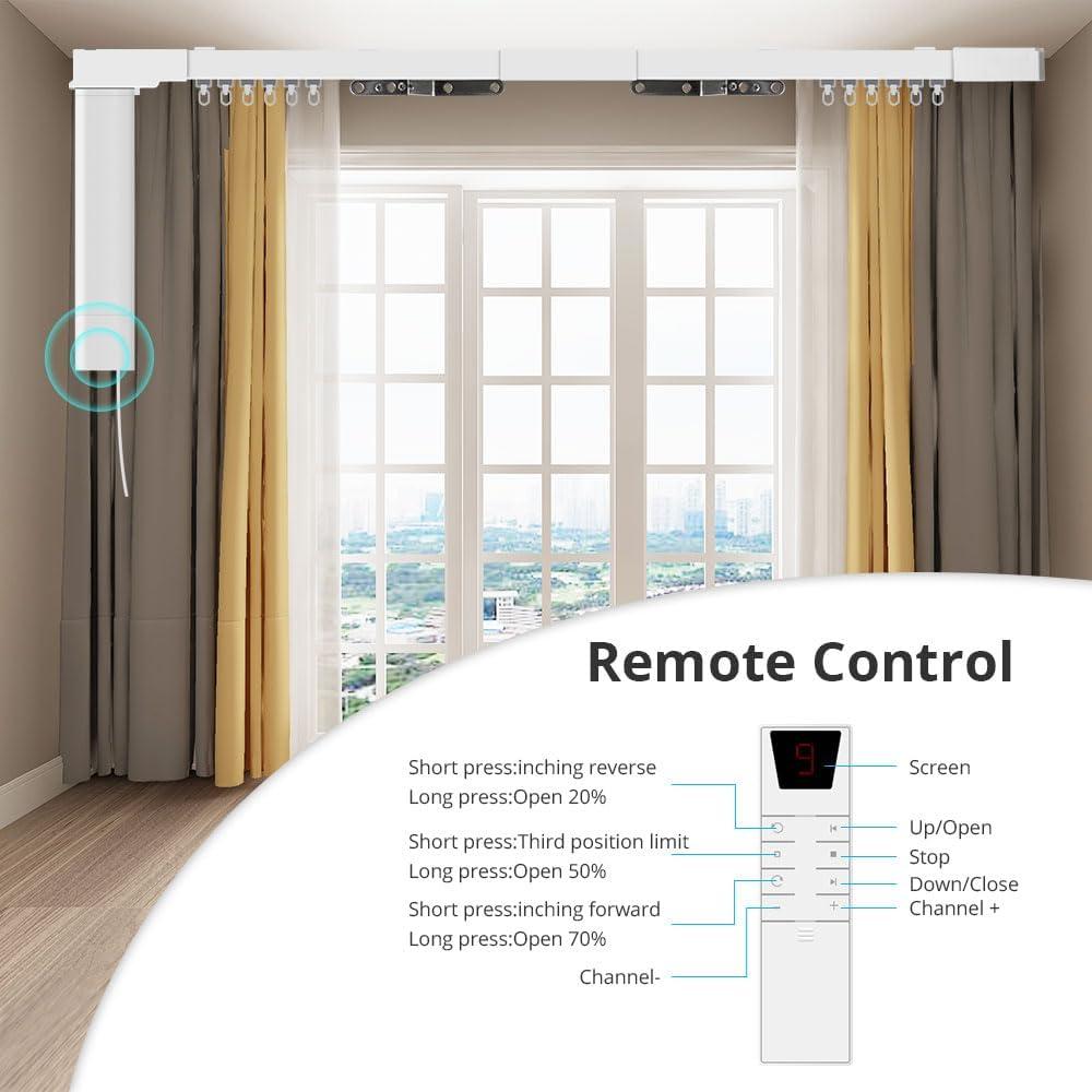 Motor de Cortina Inteligente Blindsmart 2.1m con Control App y Voz