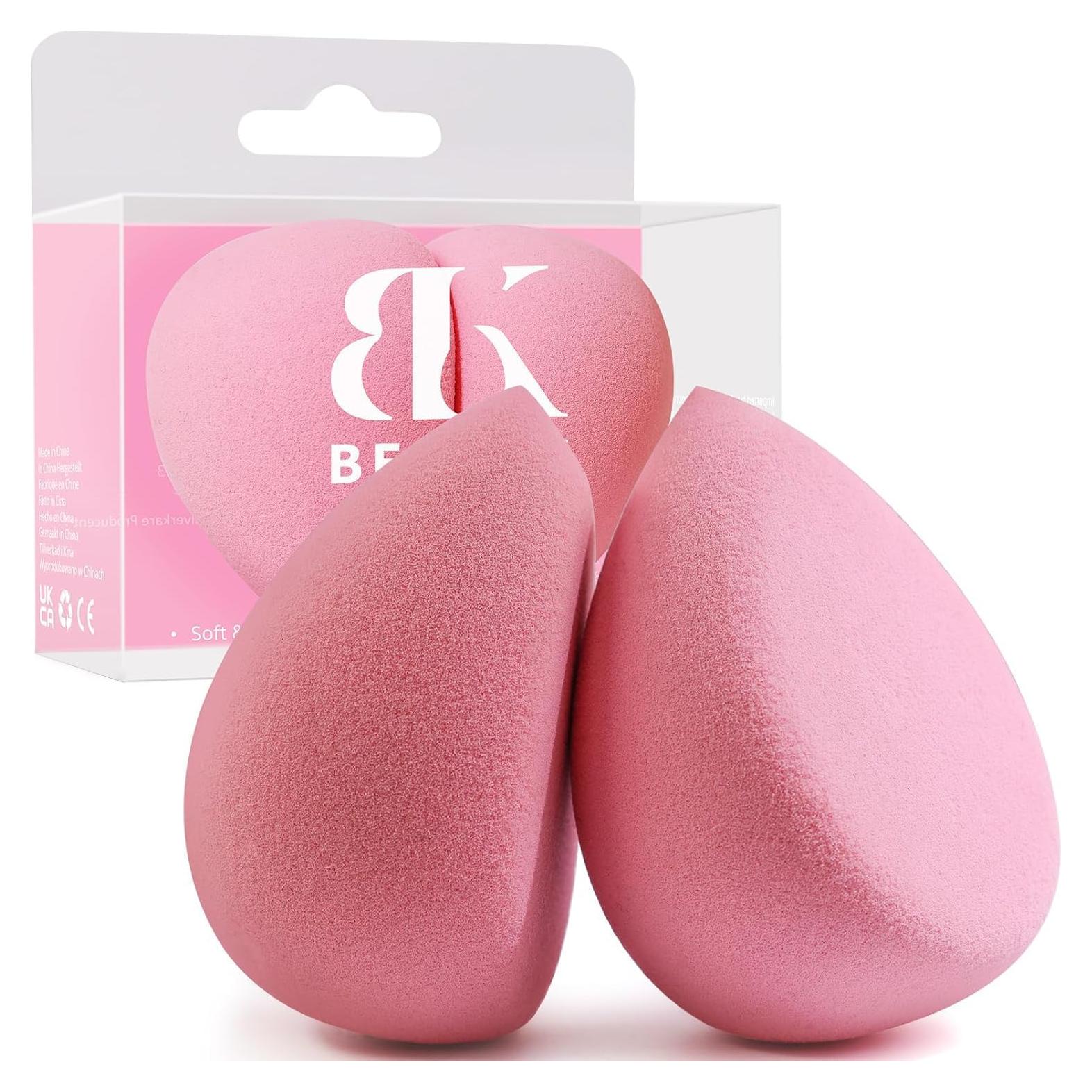 Set de Esponjas de Maquillaje BEAKEY Rosa Libre de Látex
