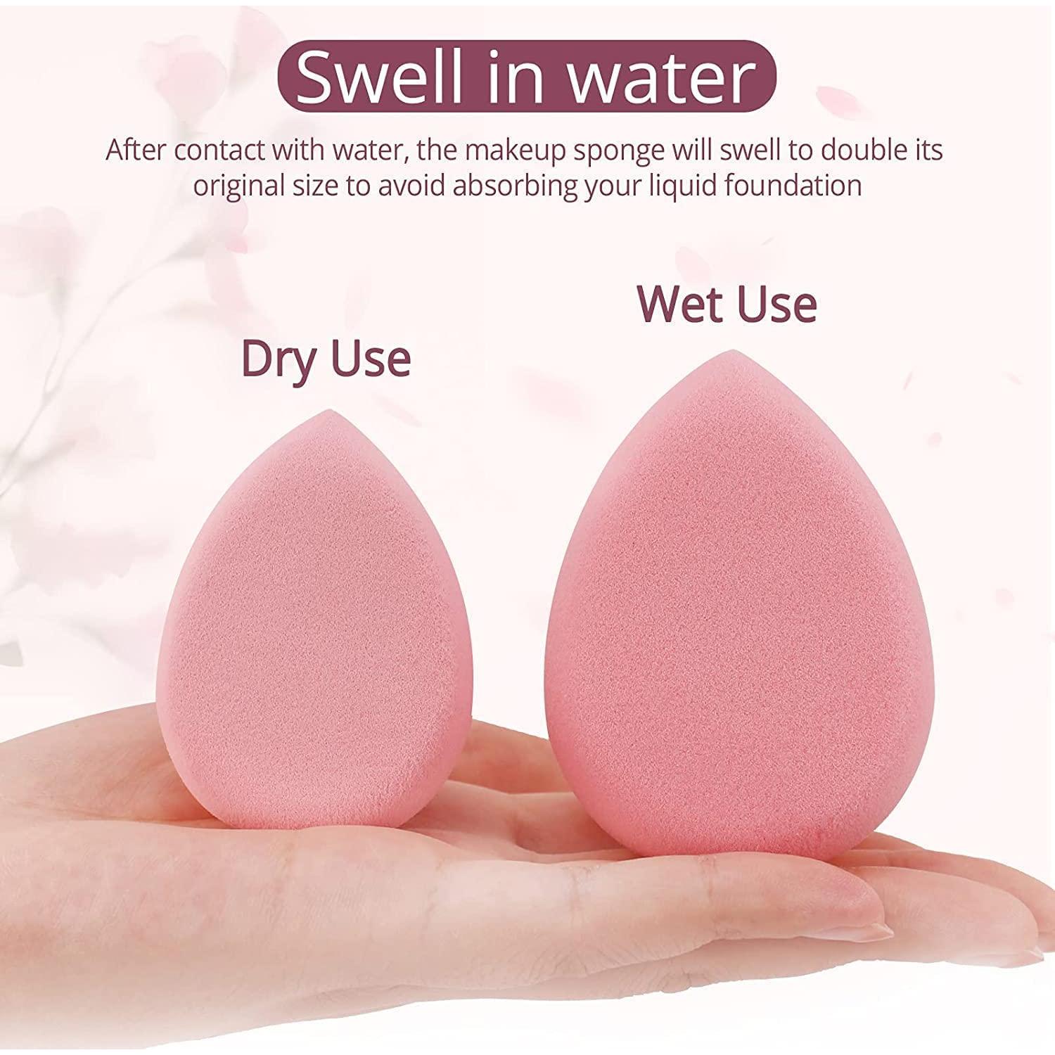 Set de Esponjas de Maquillaje BEAKEY Rosa Libre de Látex