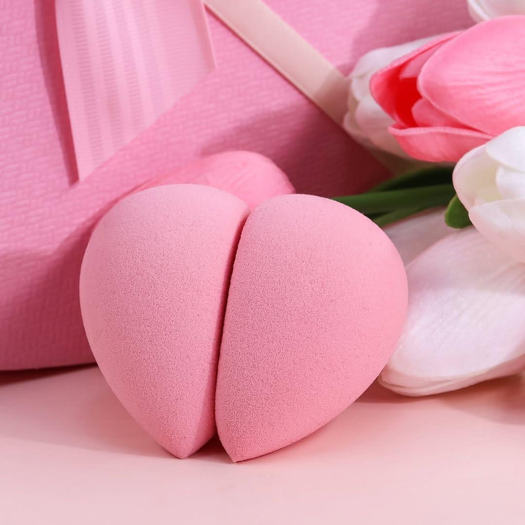 Set de Esponjas de Maquillaje BEAKEY Rosa Libre de Látex