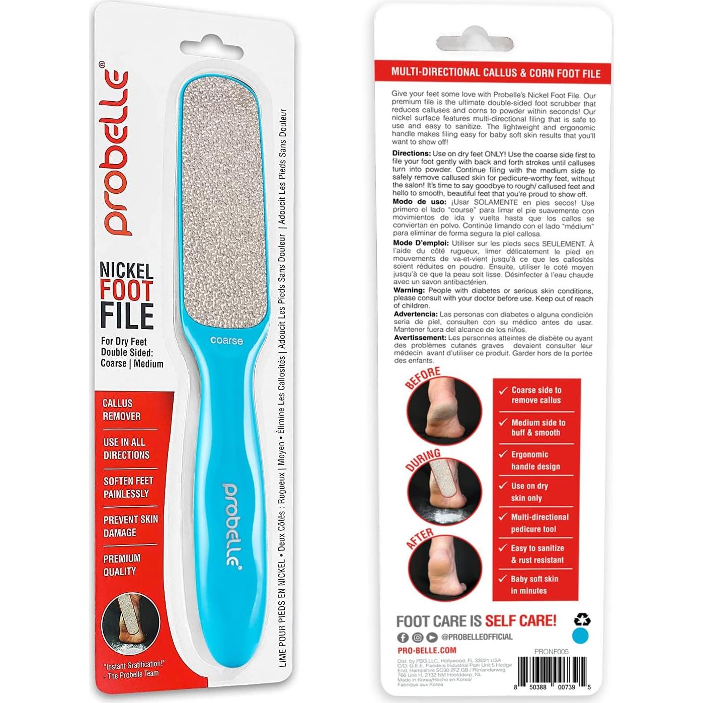 Lima de Pie Multidireccional ProBelle de Doble Cara - Azul