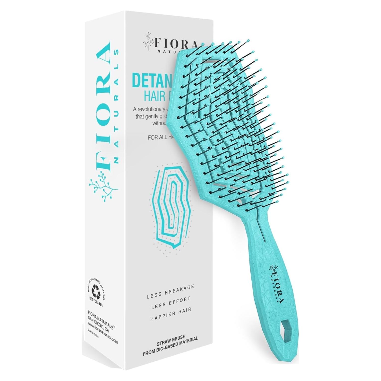 Cepillo Desenredante Ecológico Fiora Naturals - Cerdas Suaves