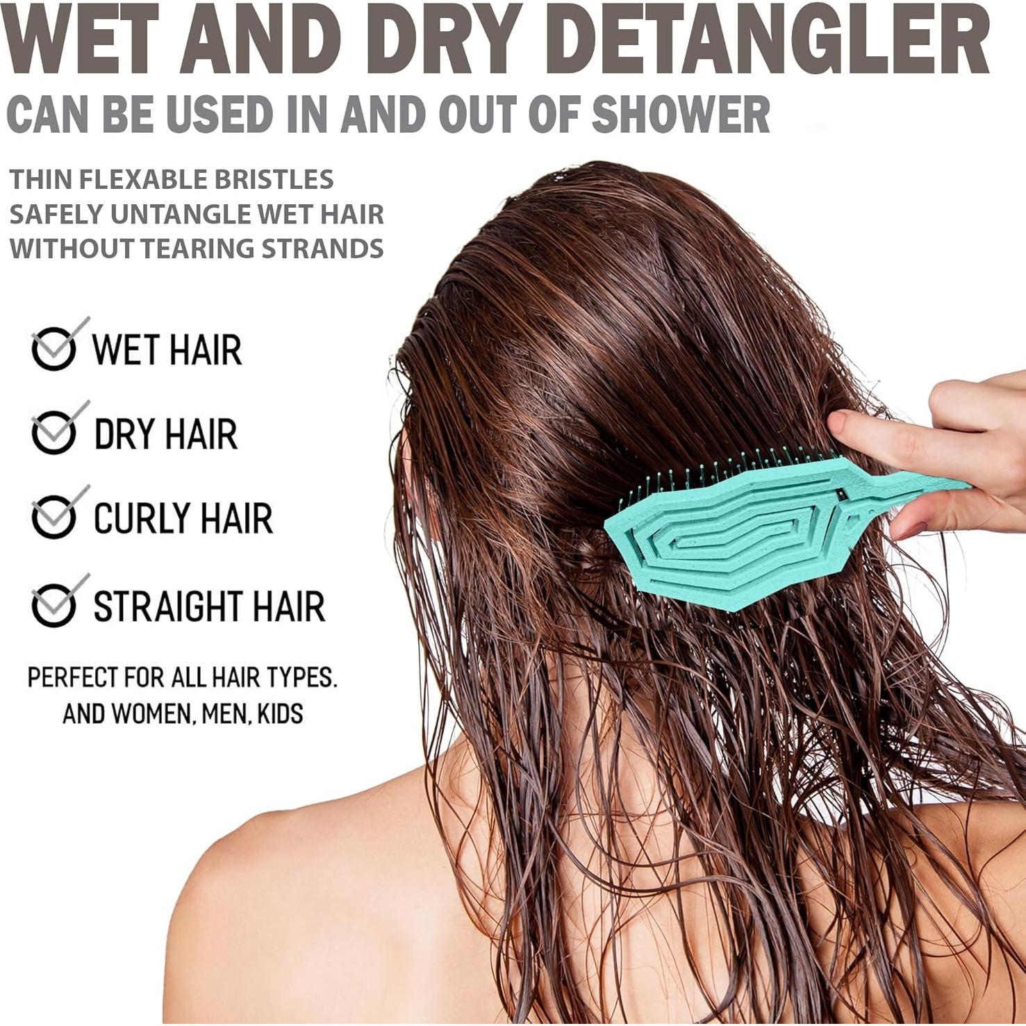 Cepillo Desenredante Ecológico Fiora Naturals - Cerdas Suaves