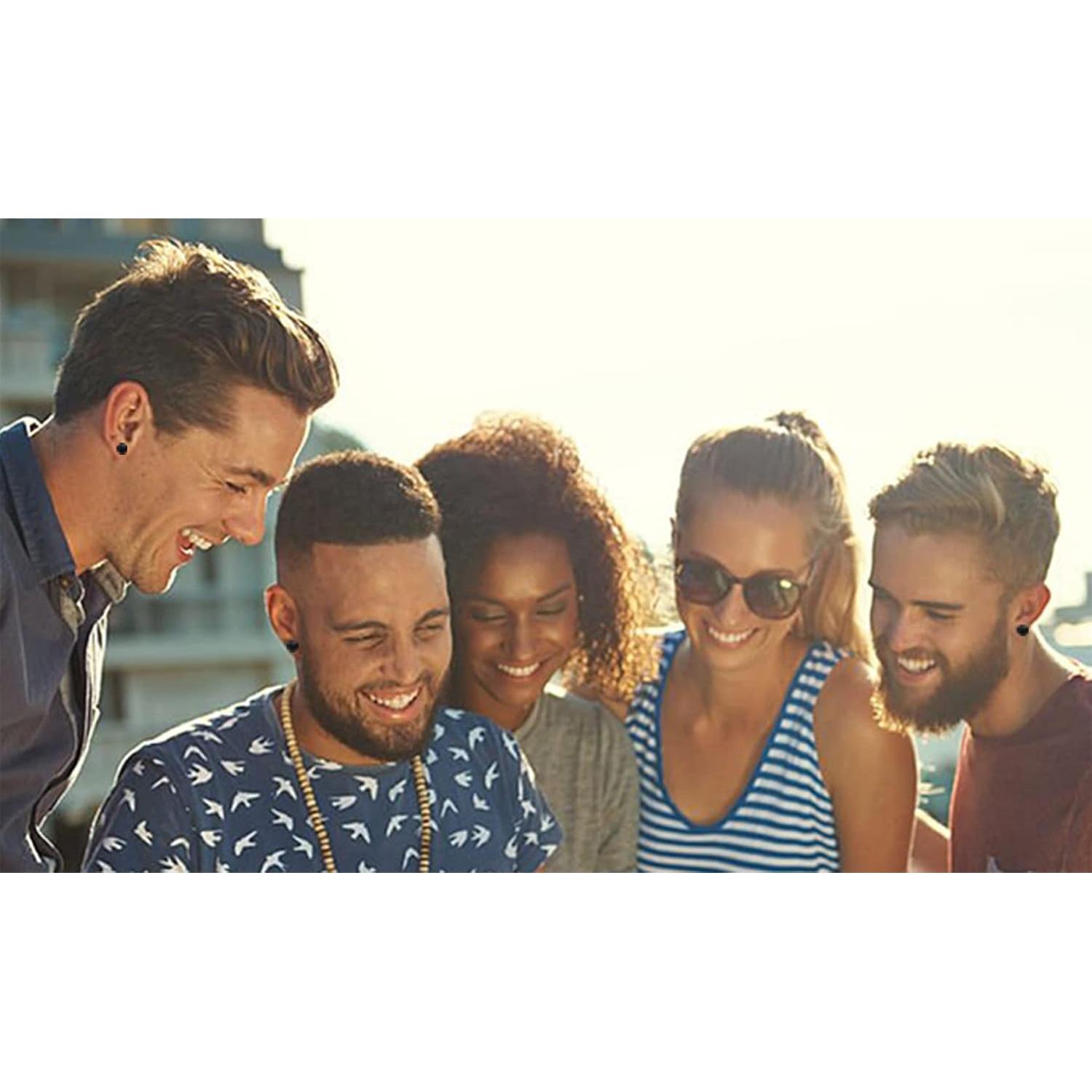 Set de 12 Aretes Magnéticos Spiritlele Circonita 4-7mm