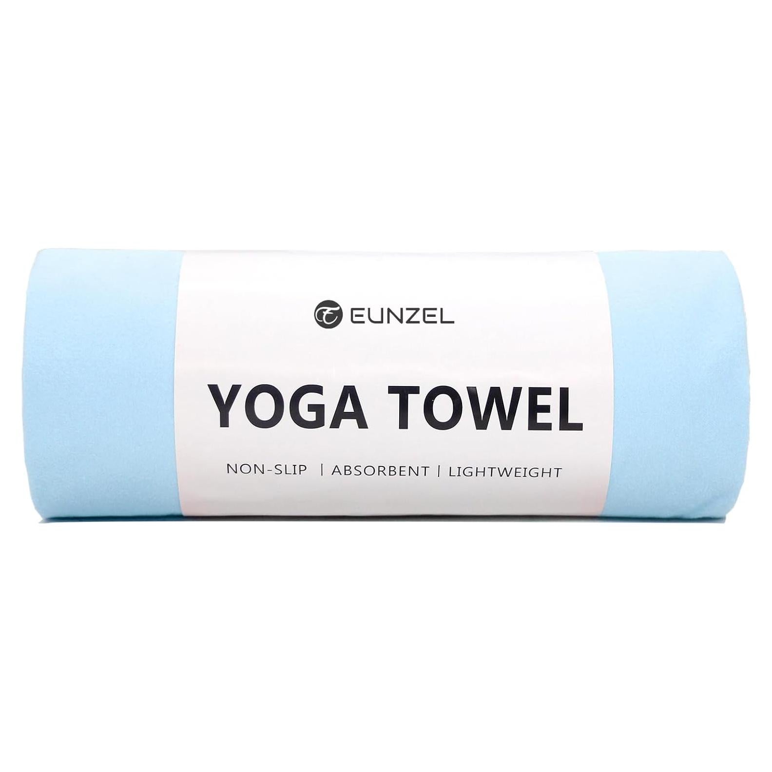 Toalla de Yoga Antideslizante Eunzel 185x67cm Azul