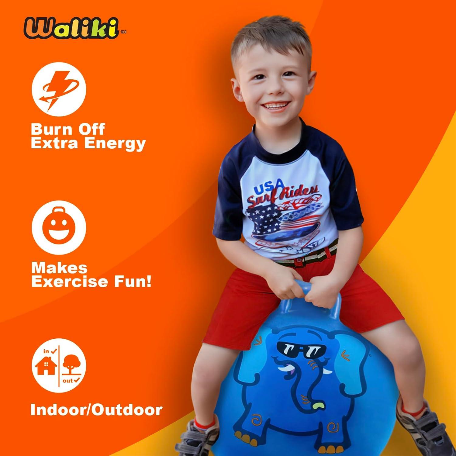 Pelota Saltarina Waliki 45 cm para Niños 3-6 Años Azul