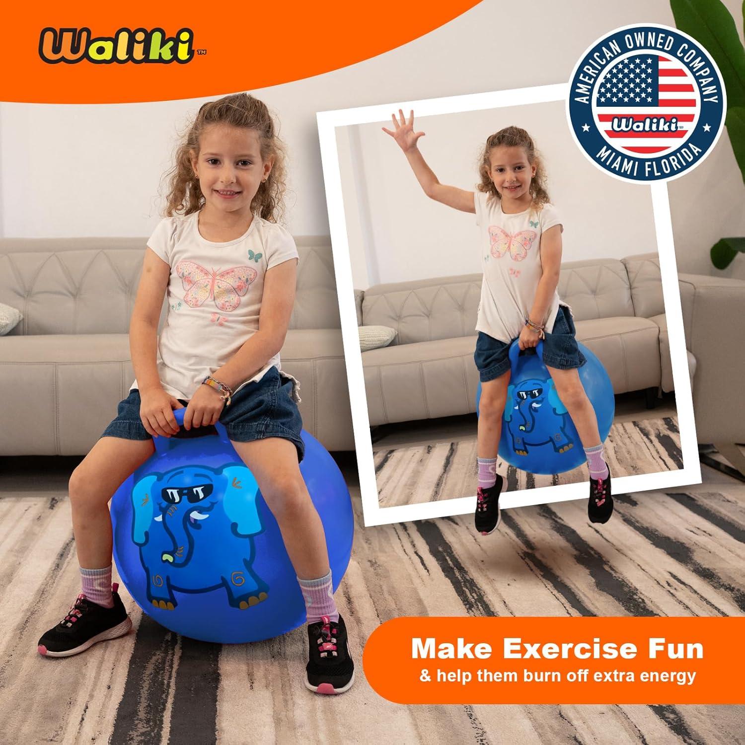 Pelota Saltarina Waliki 45 cm para Niños 3-6 Años Azul