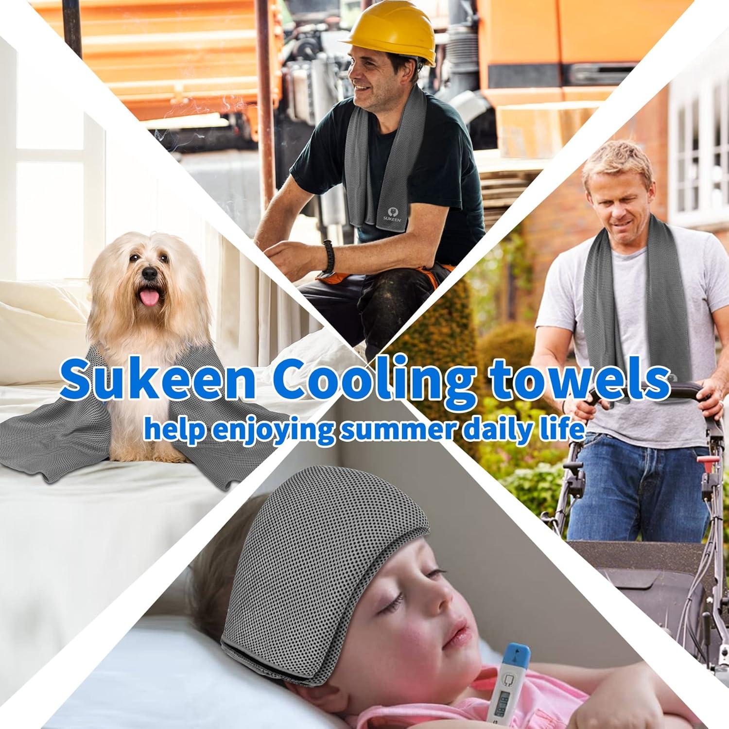 Toallas Enfriadoras Sukeen 12 Pack Microfibra 101.6x30.5cm