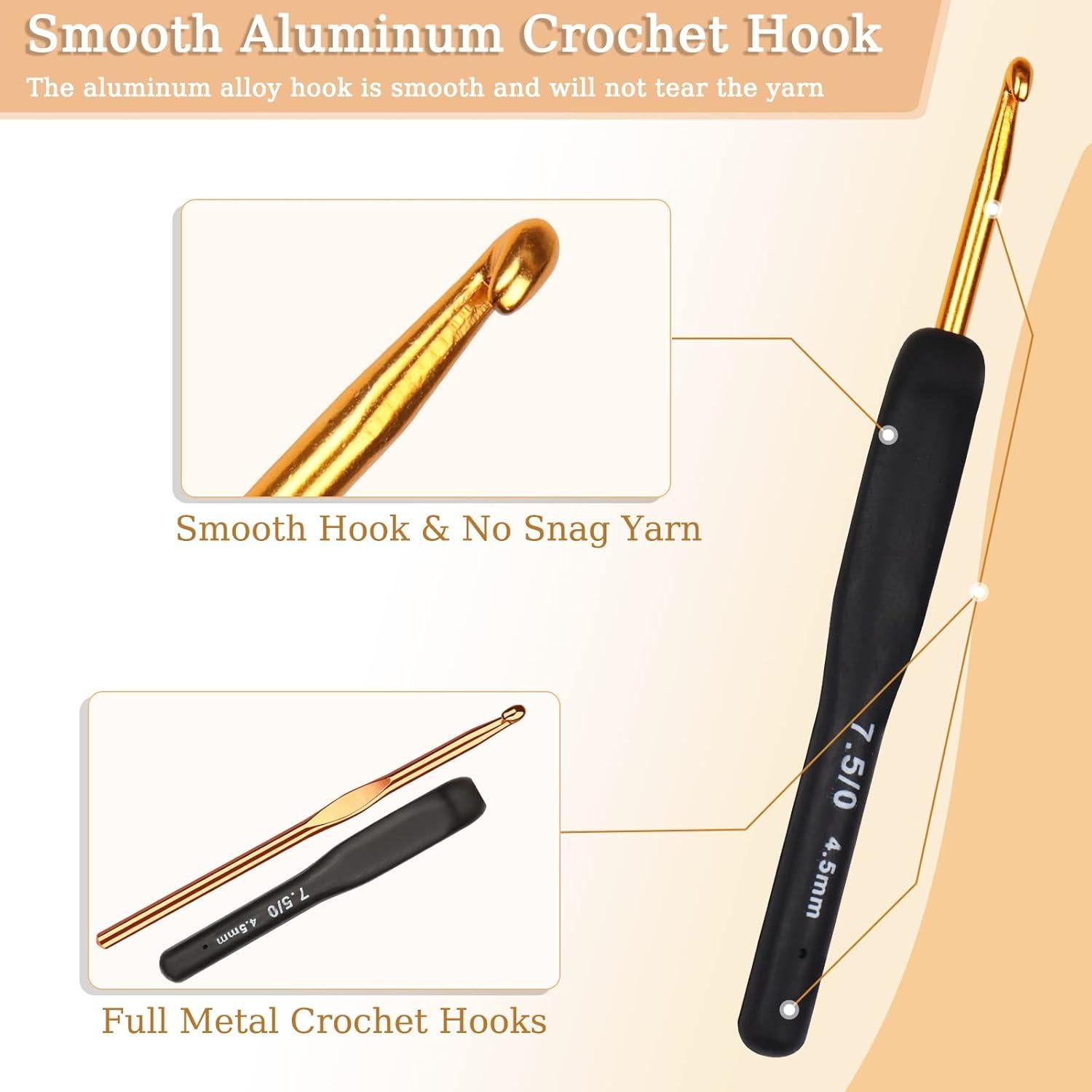 Set de Ganchillos Aeelike 31pcs Ergonomicos para Crochet