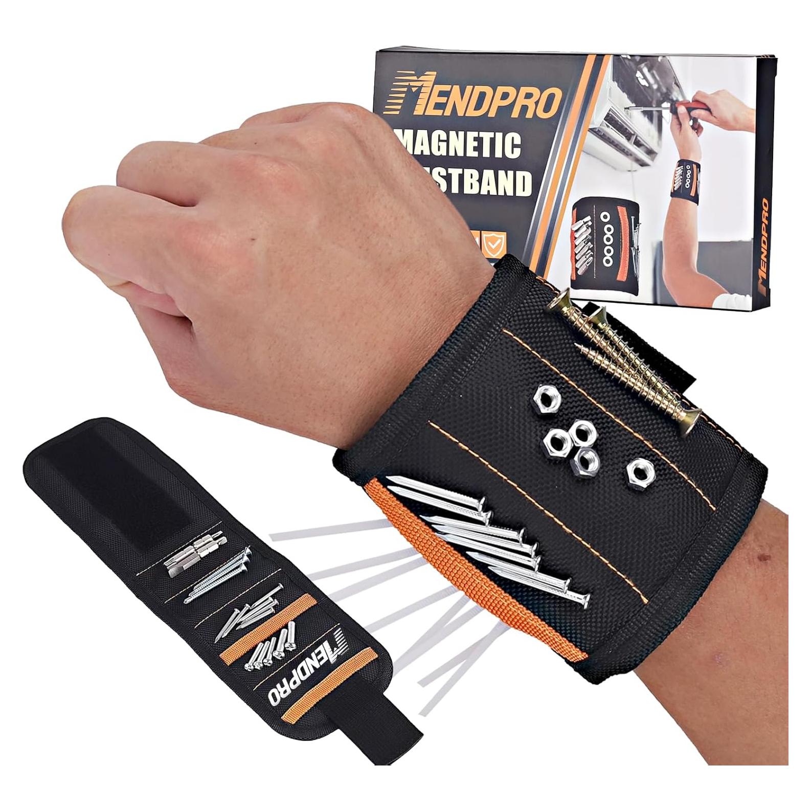 Banda Magnética para Muñeca MENDPRO con 15 Imanes y 2 Bolsillos