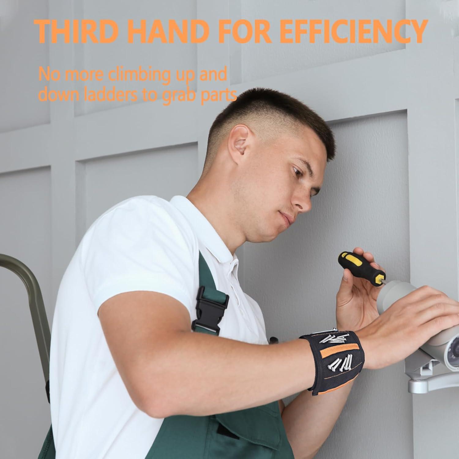 Banda Magnética para Muñeca MENDPRO con 15 Imanes y 2 Bolsillos