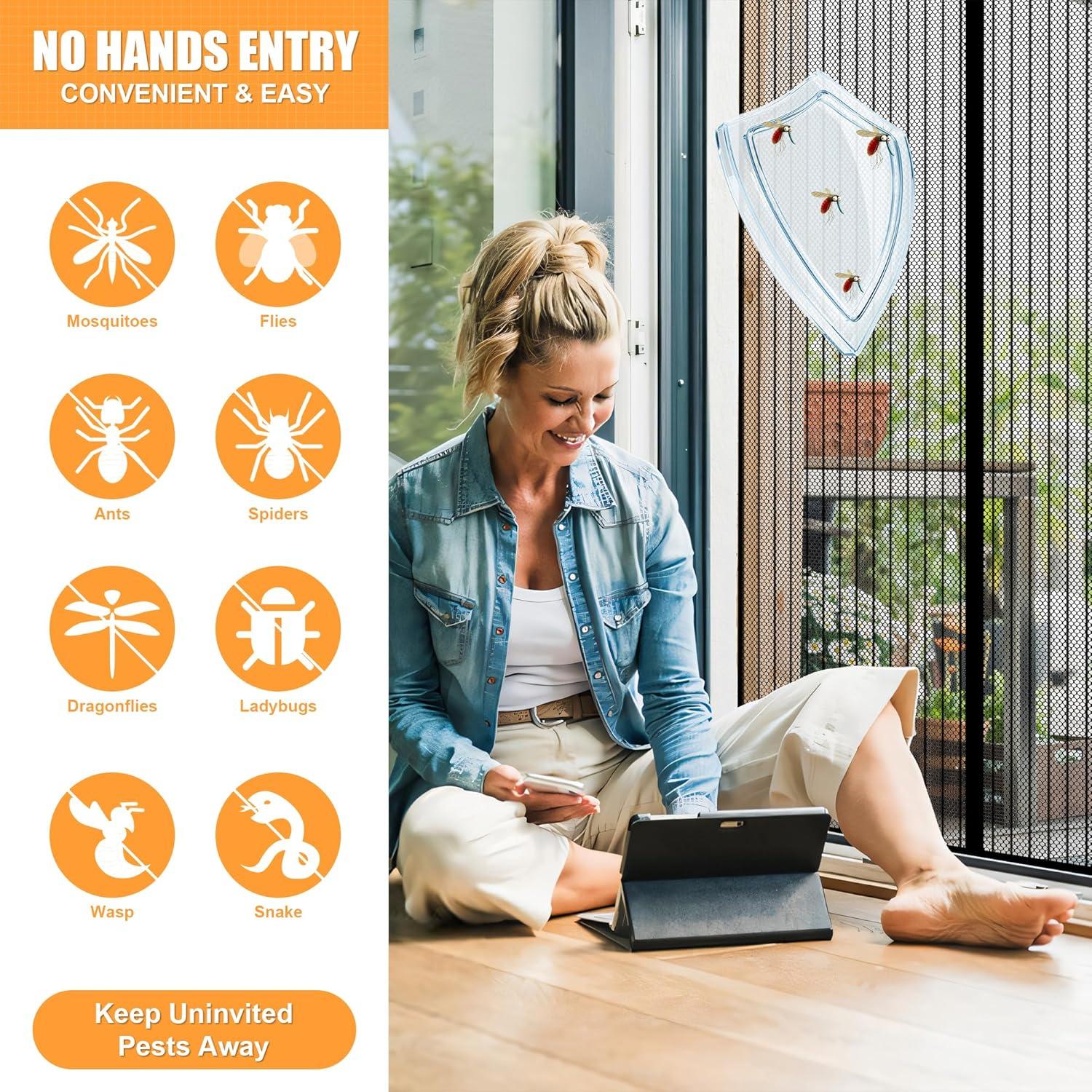 Puerta de Pantalla Magnética LIAMST 91x208 cm Auto Sellante