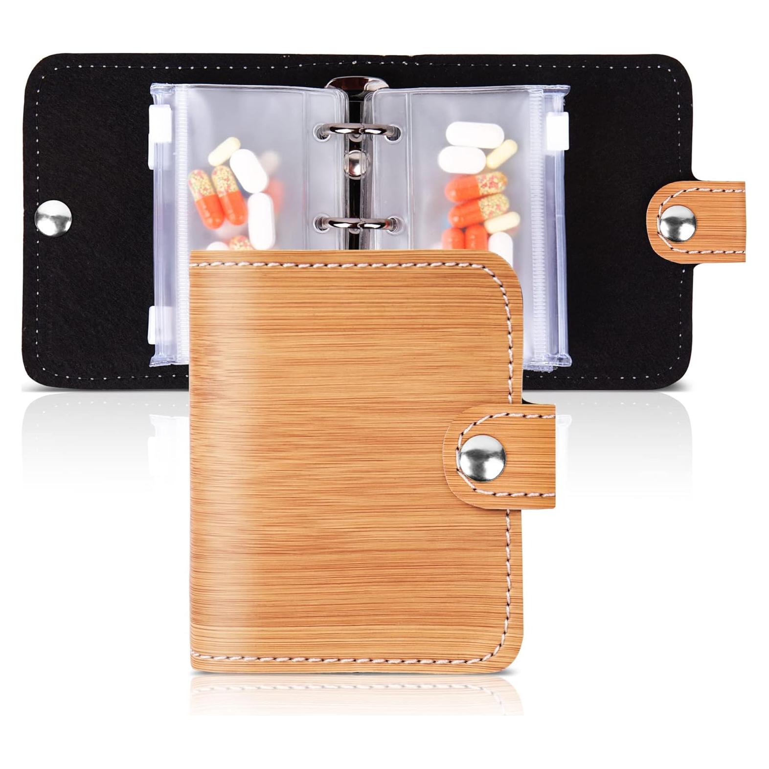 Organizador de Pastillas Jasenna 1 Paquete Beige 7 Bolsillos