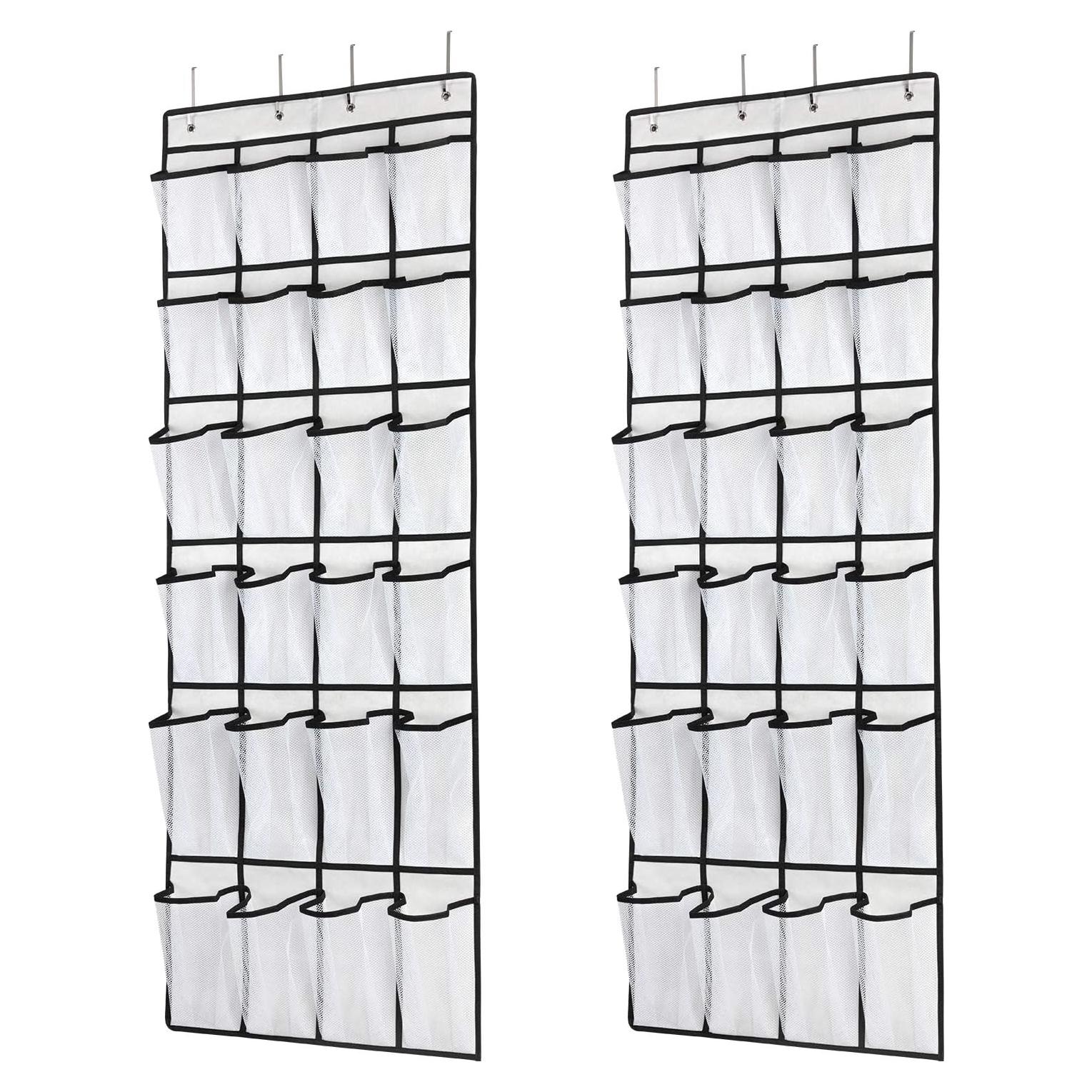 Organizador de Zapatos Colgante SAVERHO 24 Bolsillos Blanco