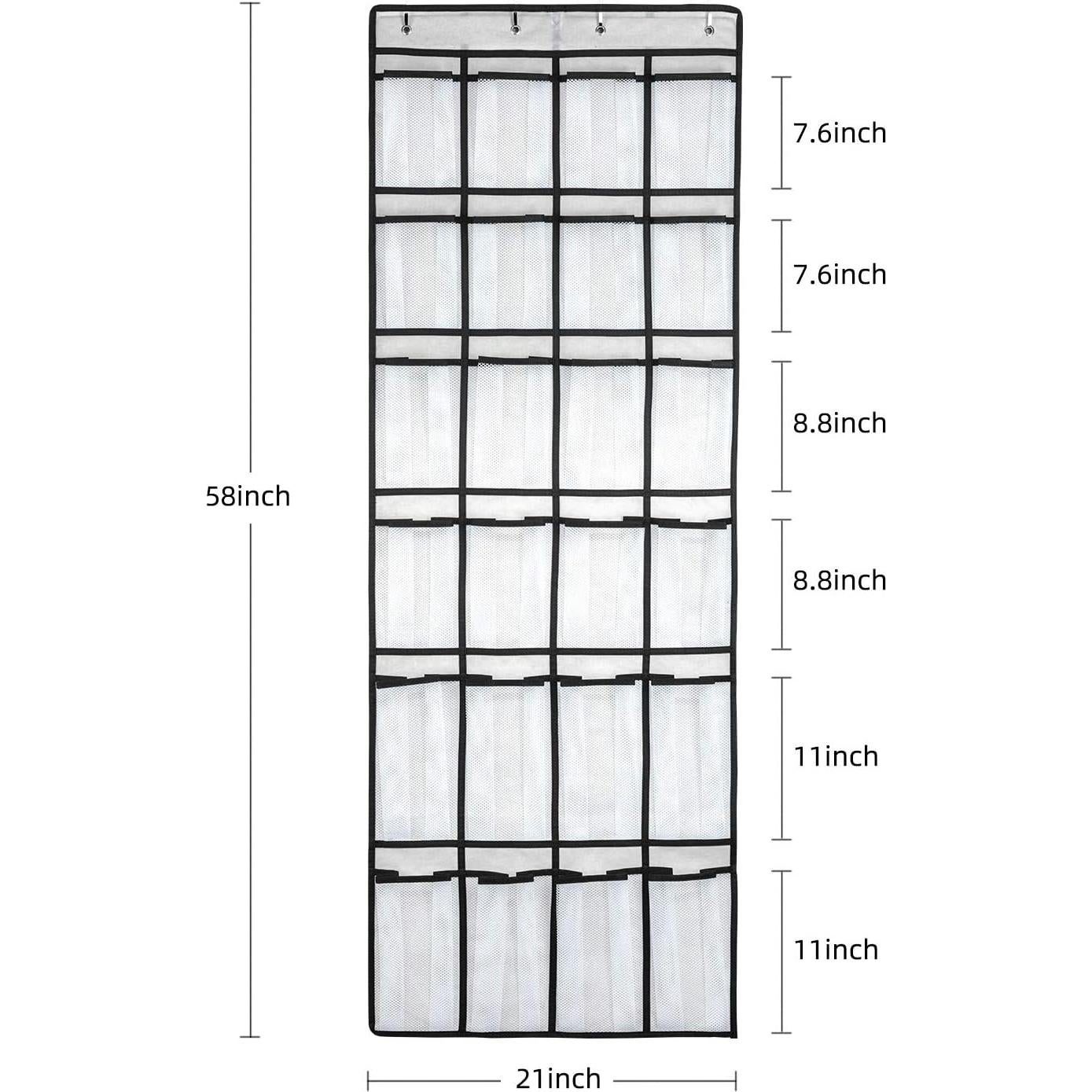Organizador de Zapatos Colgante SAVERHO 24 Bolsillos Blanco
