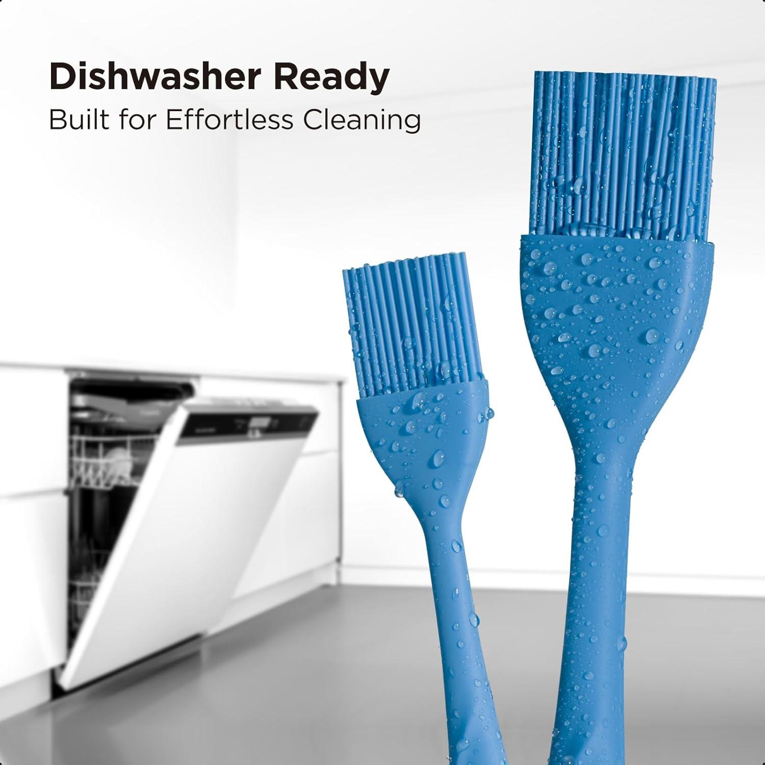 Set de 2 Cepillos de Silicona Kitchen Mama Azul 29.2 cm