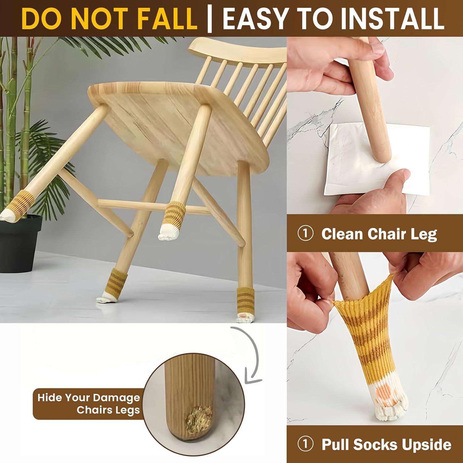 16 Calcetines Protectores de Patas de Silla R REVOLEURT