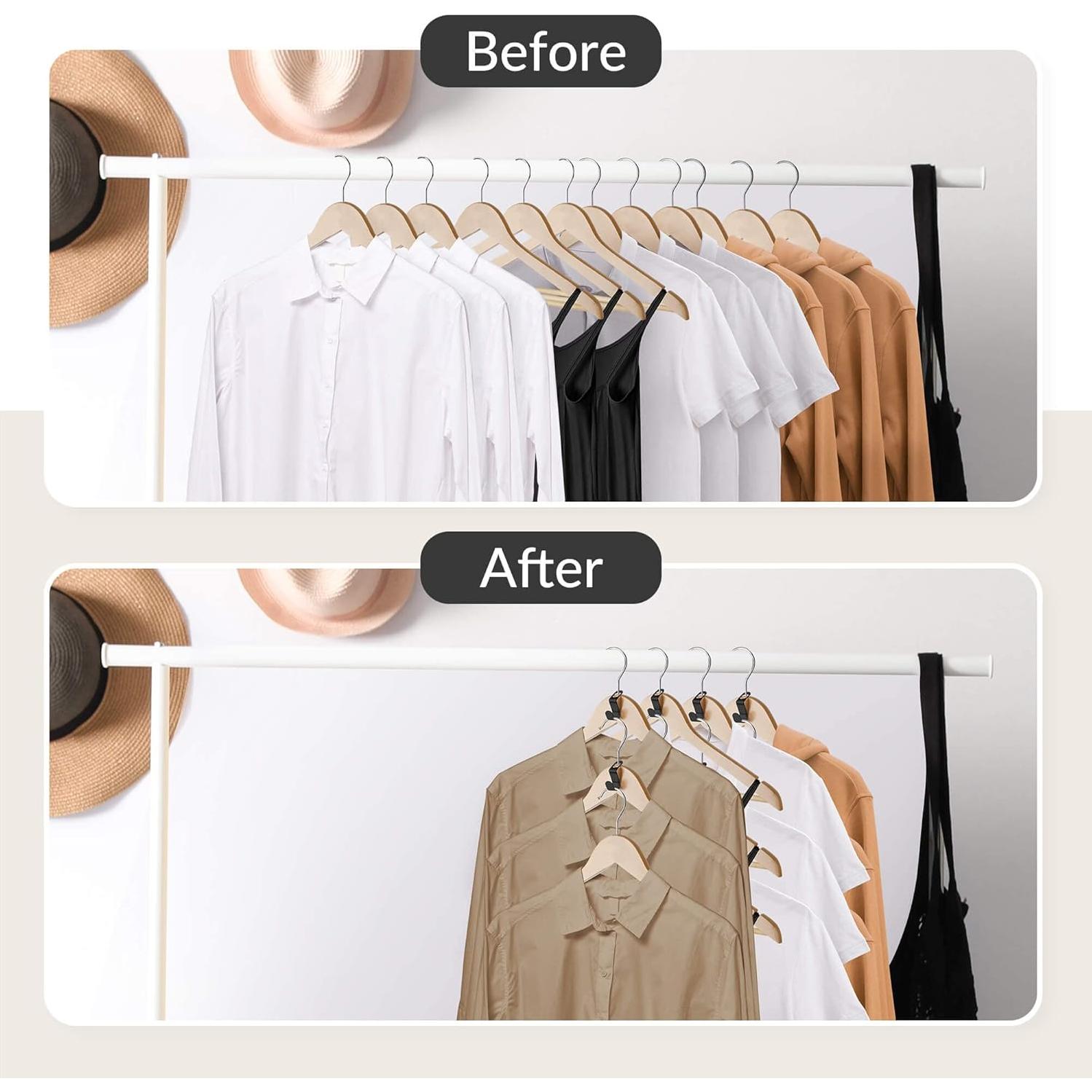 Ganchos Conectores de Perchas ZEDODIER - Paquete de 12, Metal Negro