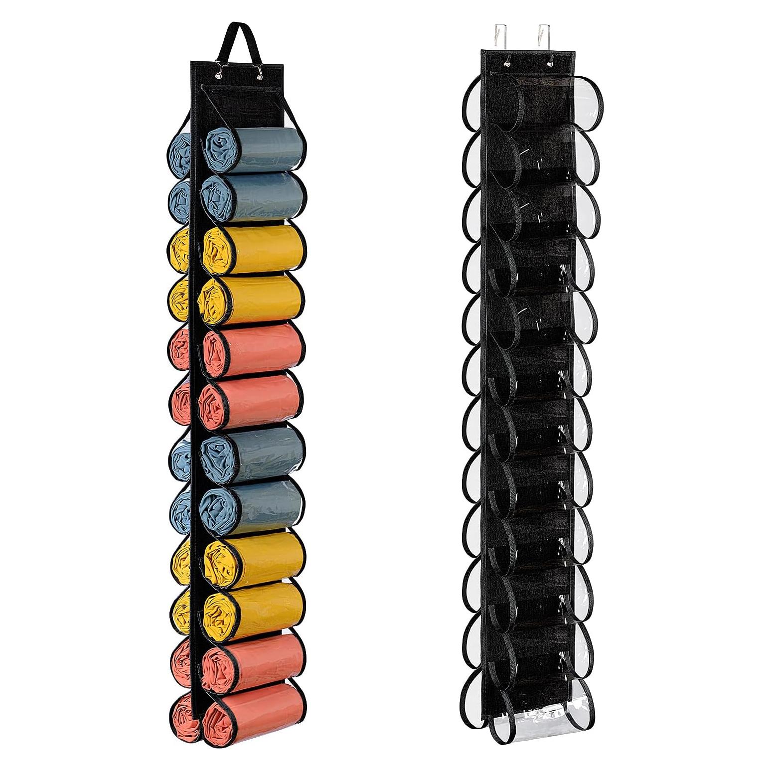 Organizador Colgante de Leggings Lirex 24 Bolsillos Negro