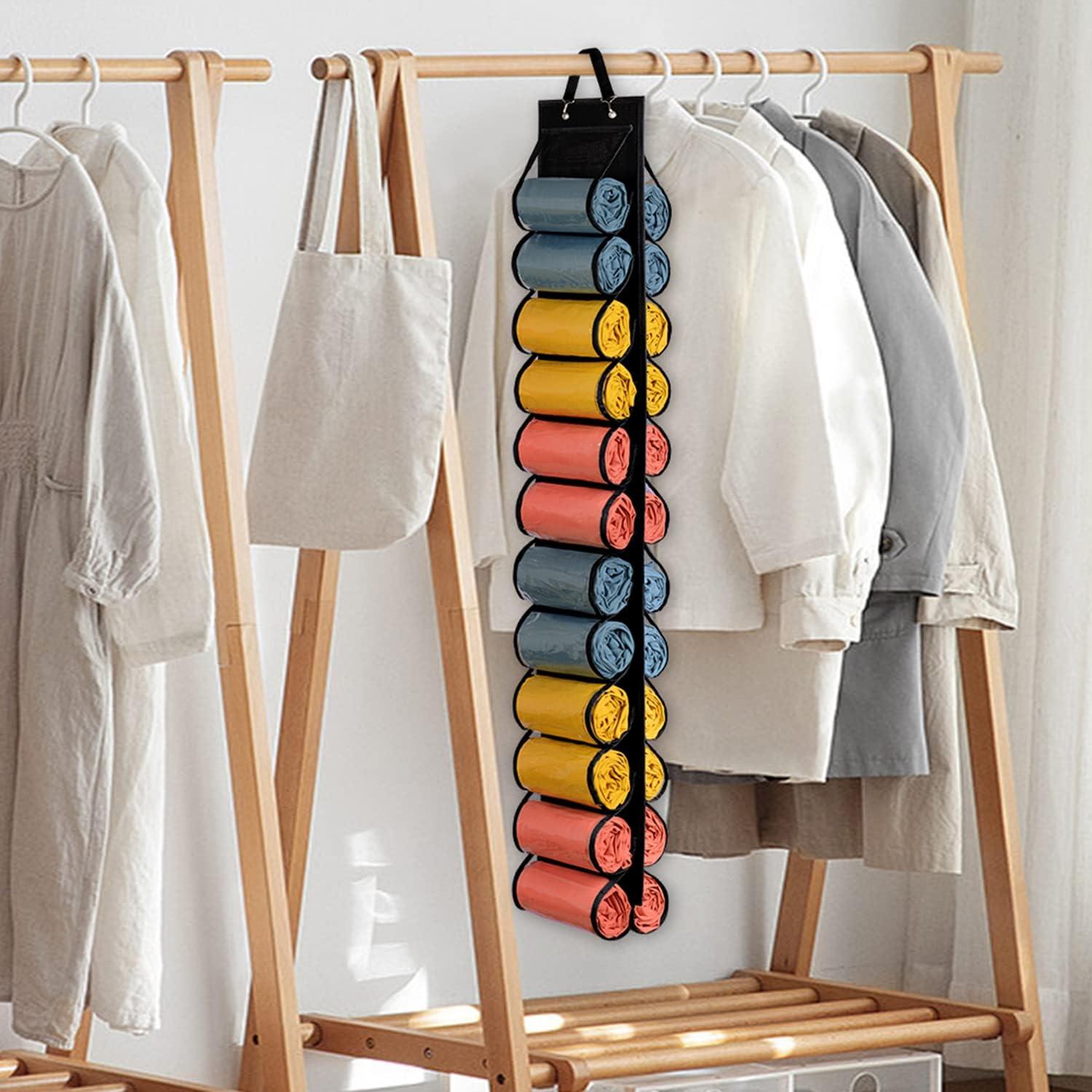 Organizador Colgante de Leggings Lirex 24 Bolsillos Negro